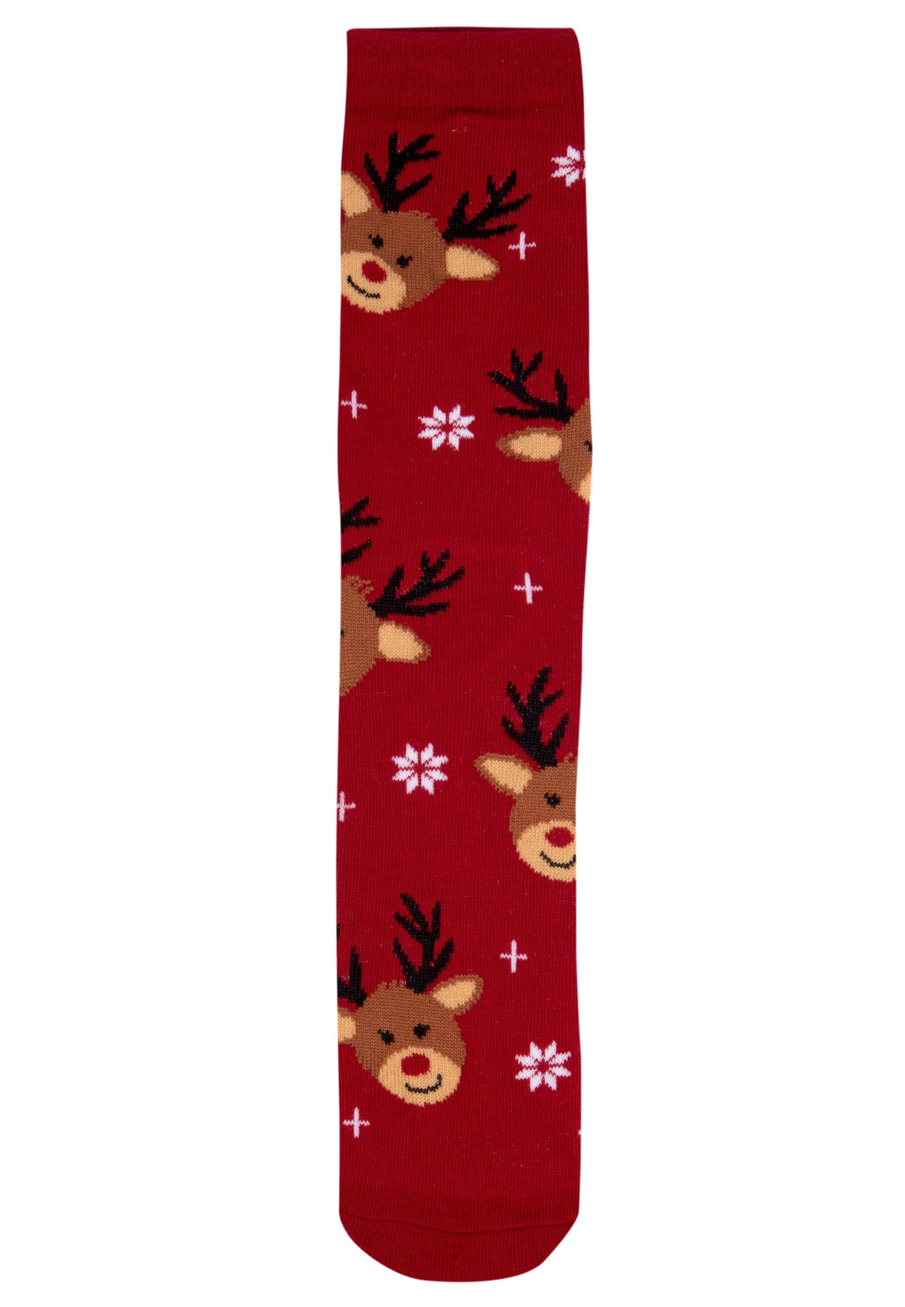 United Labels® Socken Rentier Winter Weihnachtssocken (2er Pack)