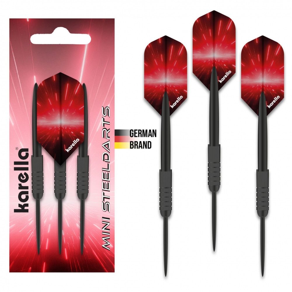 Karella Dartpfeil 8421.01 Steeldart Mini Set Hypernym Schwarz Eloxiert