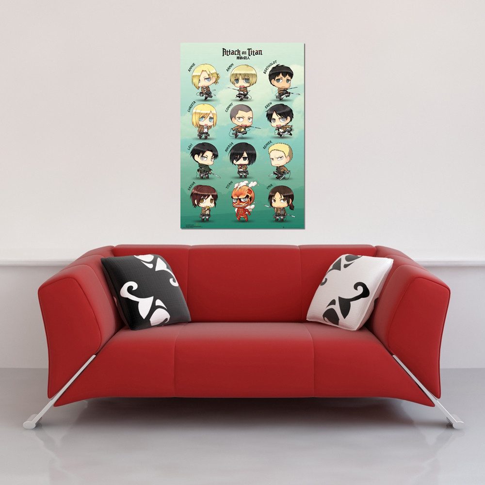 Poster Attack on Titan - Poster - Chibi Characters