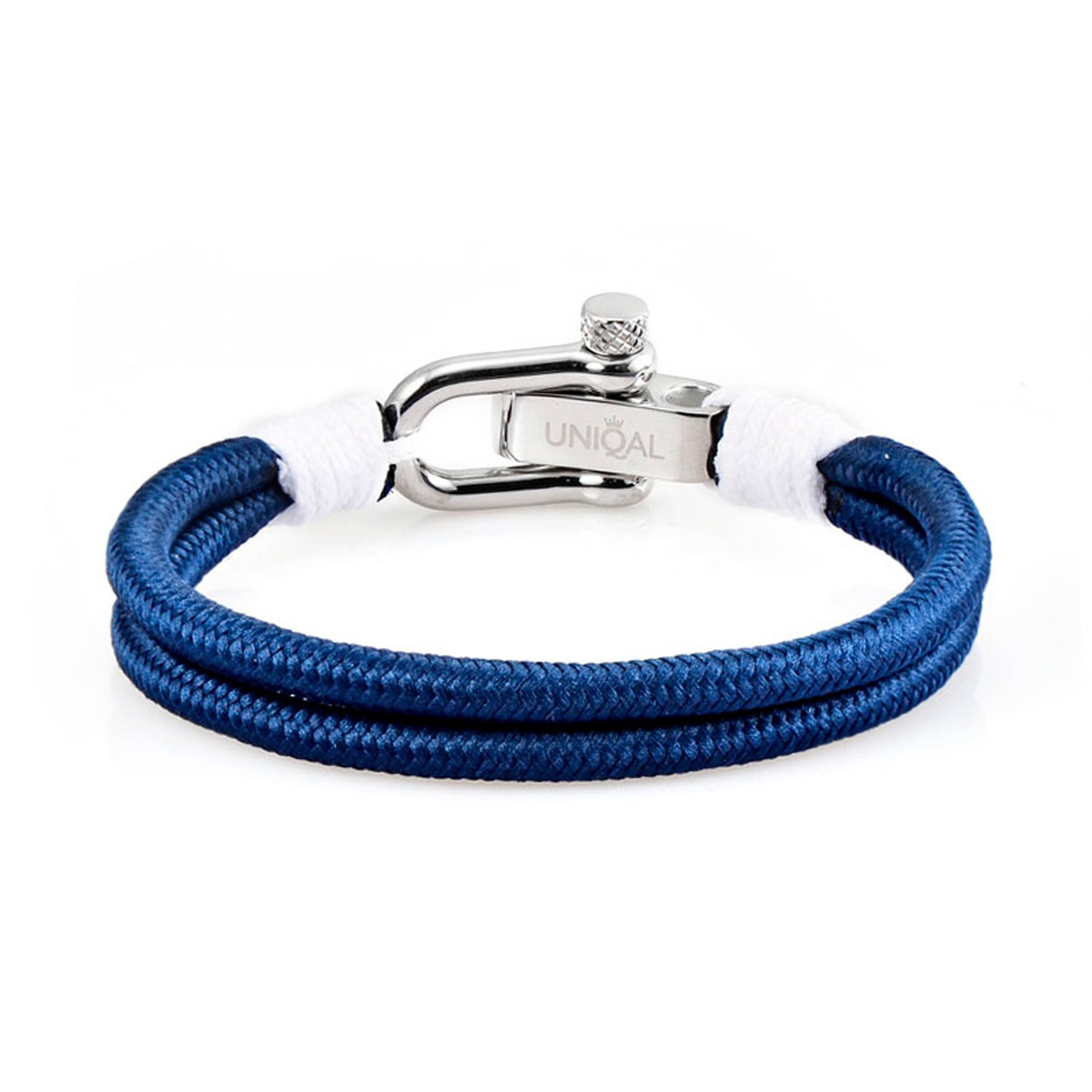 Maritime (Edelstahl, Segeltau UNIQAL.de Armband "AQUA" Armband Windbreaker verschluss aus nautics, Style, Casual Schäckel Segeltau, handgefertigt)