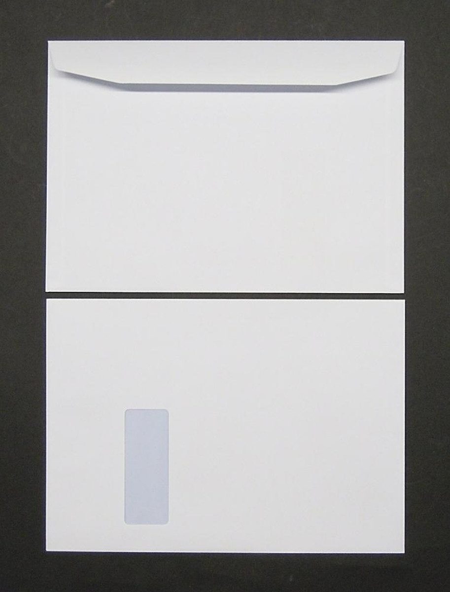 Blanke Briefhüllen Briefumschlag Kuvertierhüllen C4 100g/qm gummiert Sonderfenster VE=250 Stück weiß.