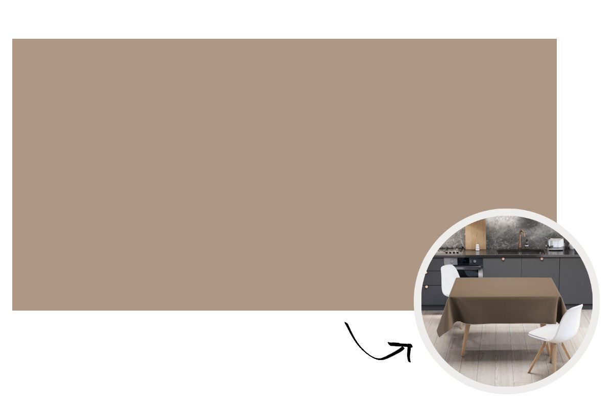 MuchoWow Tischdecke Bäckereibraun - Interieur - Erdfarben, Gartentischdecke und indoor, Wetterfest, Abwaschbar, 260x130 cm