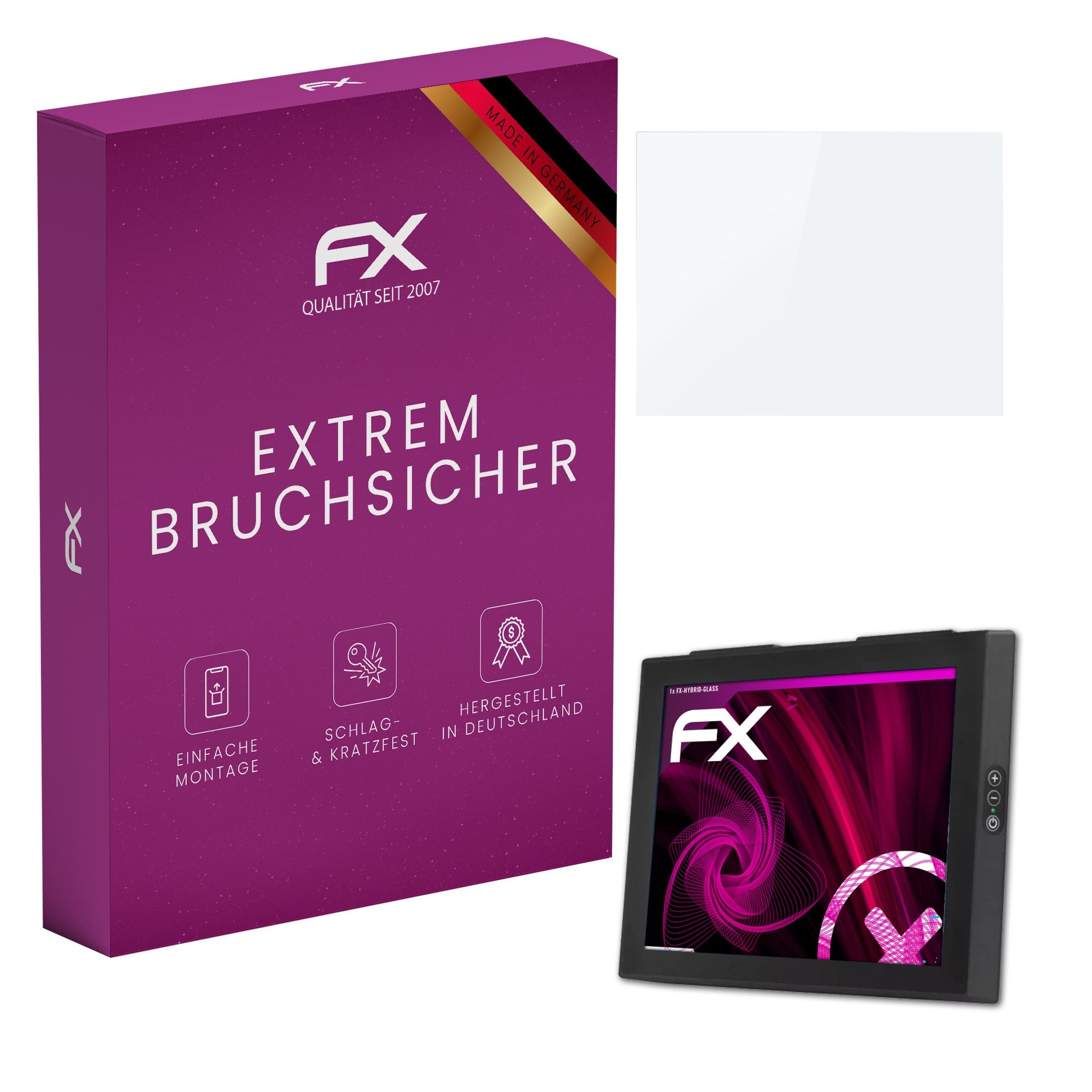 atFoliX Schutzfolie Panzerglasfolie für JLT Verso 15, Ultradünn und superhart