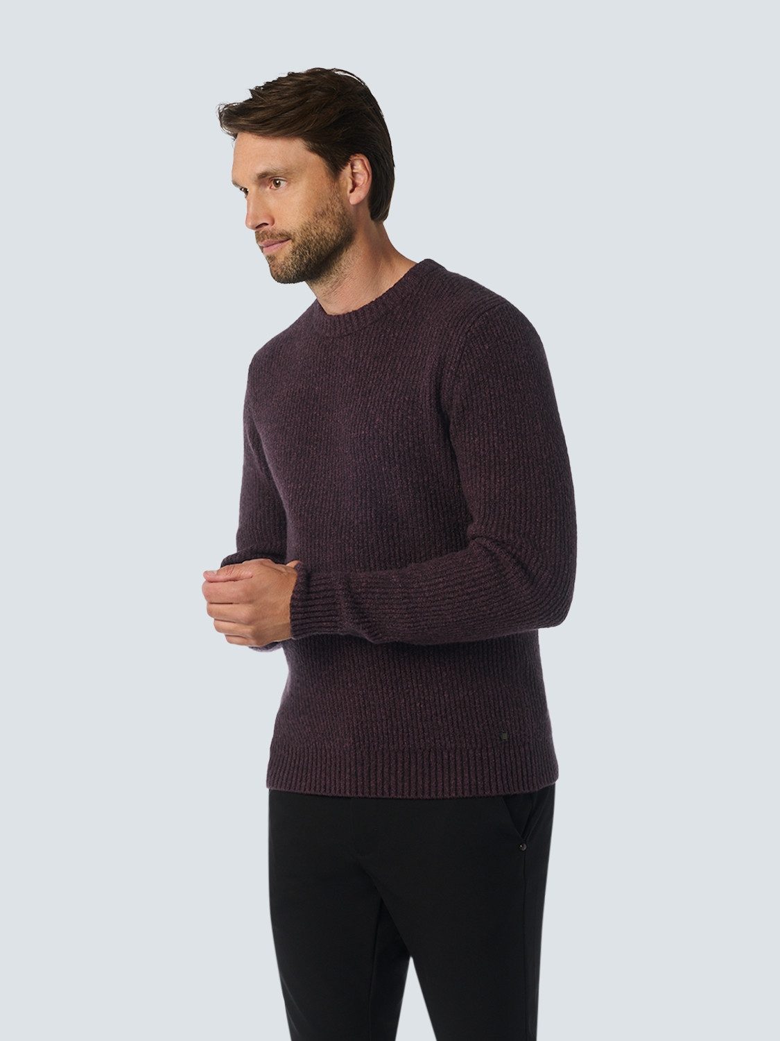 NO EXCESS Strickpullover in melierter Optik