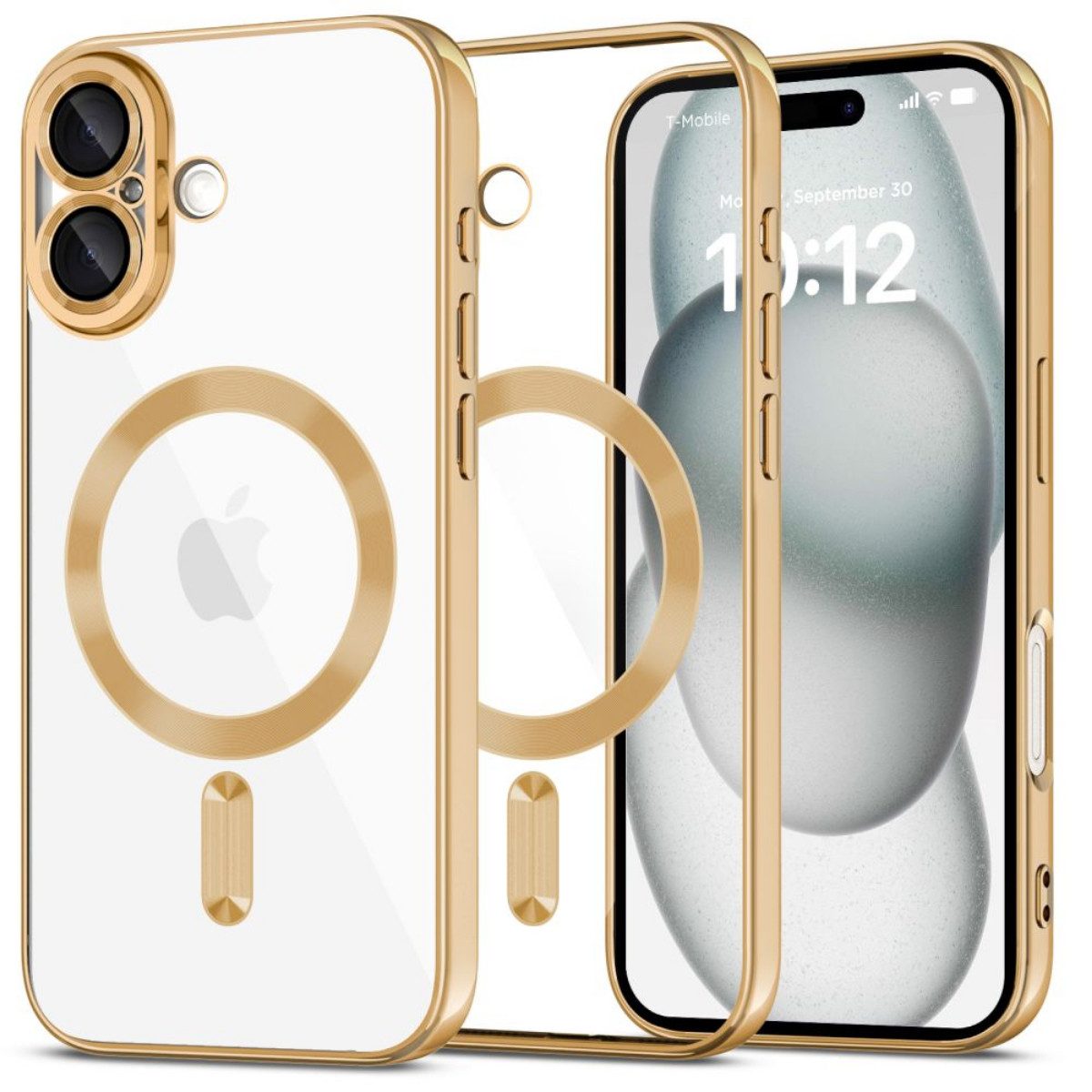 TECH PROTECT Handyhülle MagFlex Case Kompatibel mit iPhone 16 Gold mit Magnetfunktion 6,1