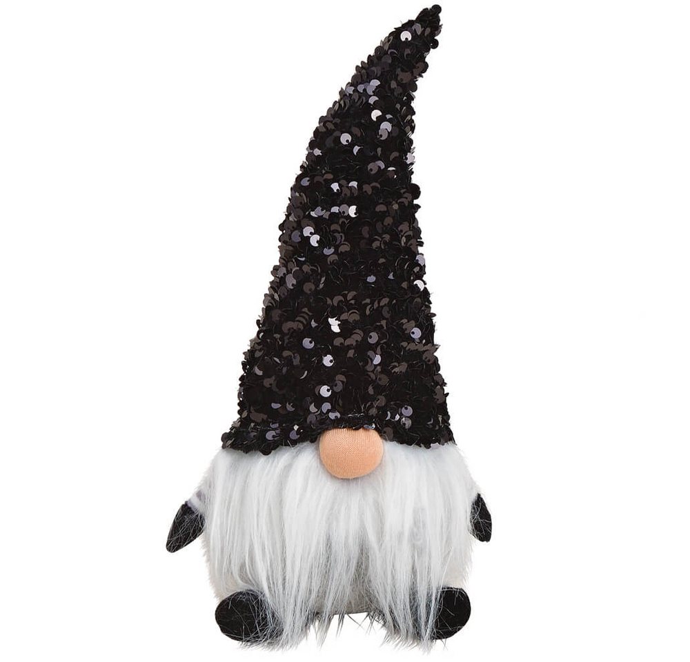 matches21 HOME & HOBBY Dekofigur Wichtel Dekofigur Figur grau schwarz Textil 29 cm (1 St)