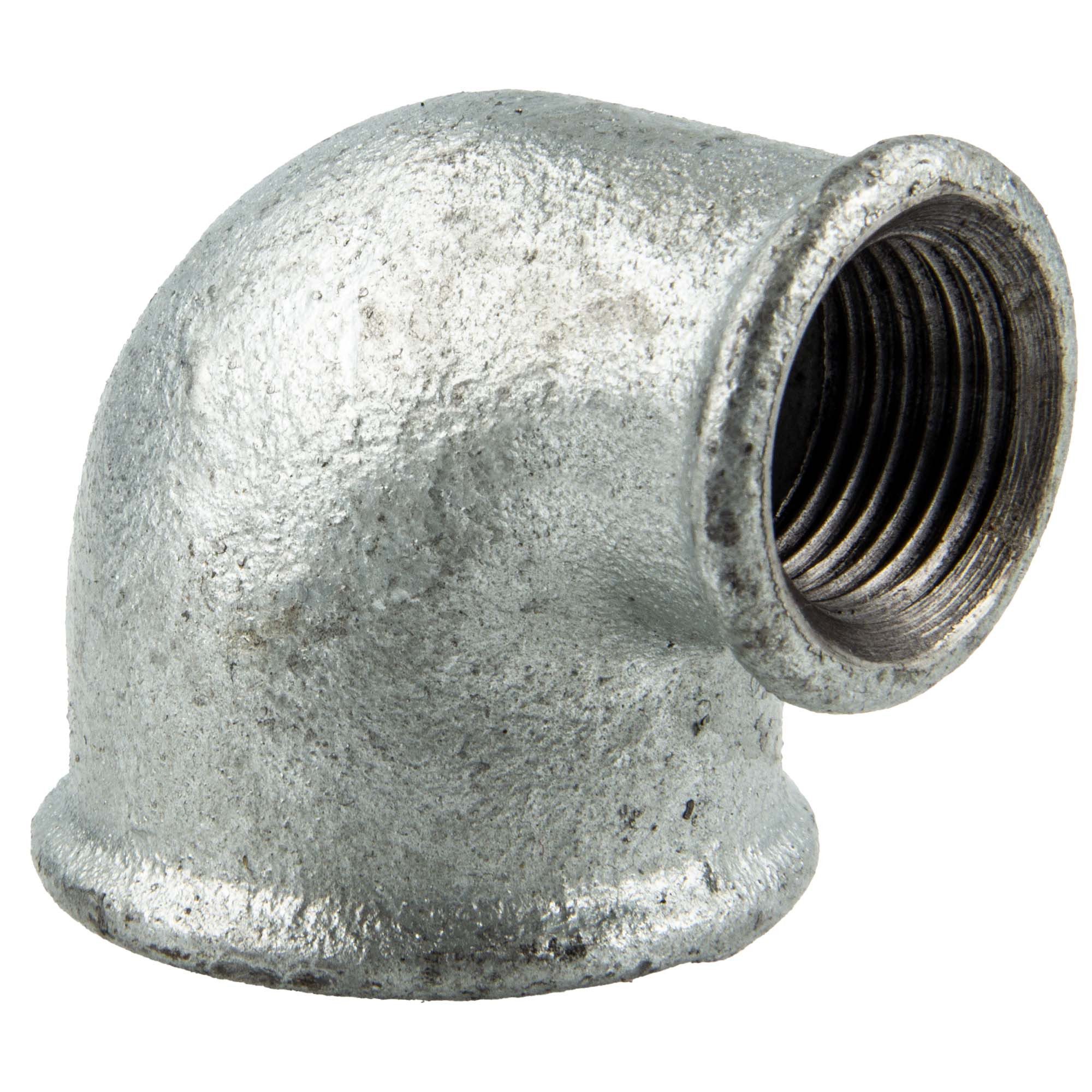 GEBO Gewindefitting Temperguss-Gewindefitting verzinkt Winkel 90° reduziert, 1/2 x 3/8 Zoll