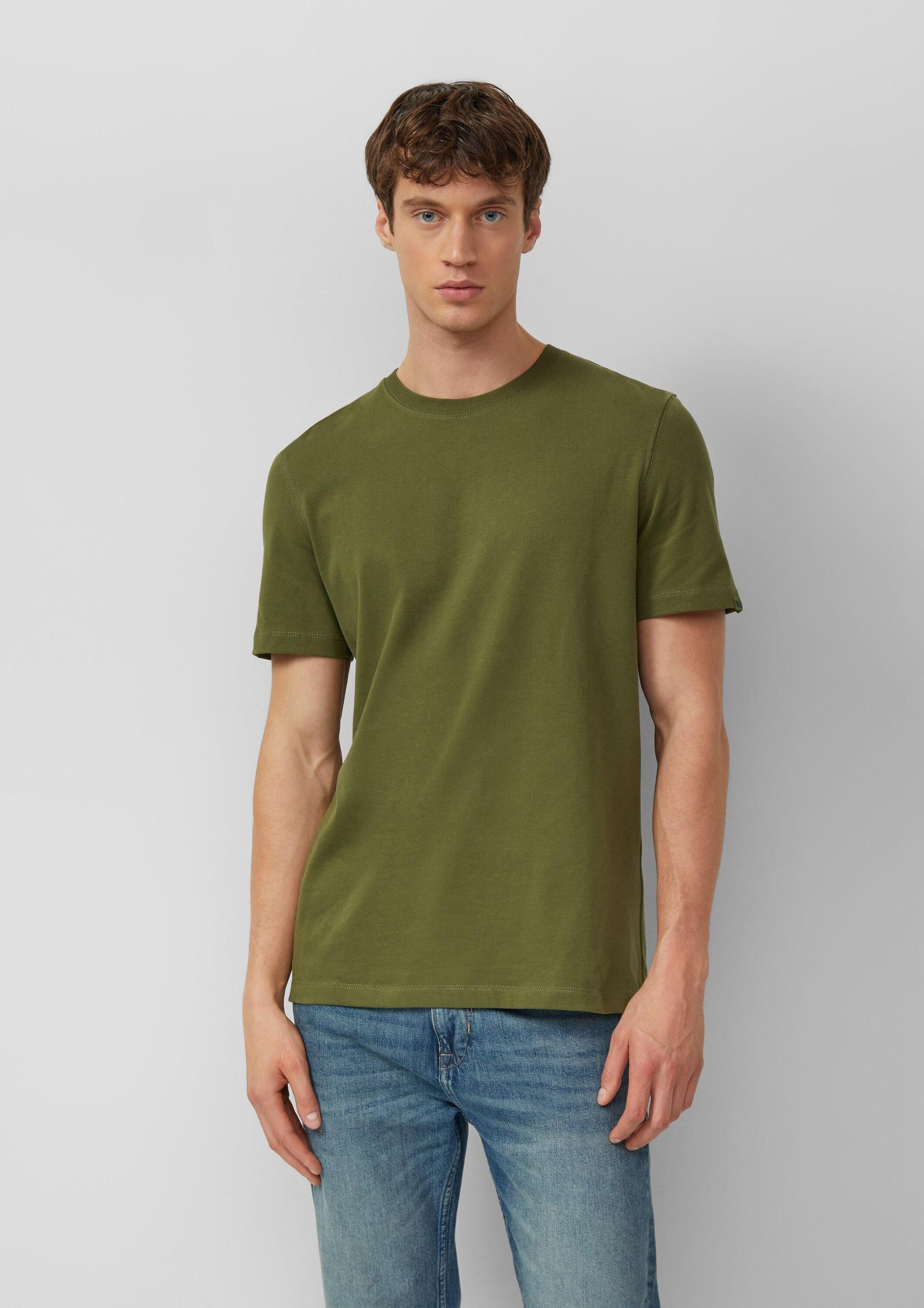 s.Oliver Kurzarmshirt T-Shirt Softes T-Shirt aus Heavy Jersey mit Label-Details