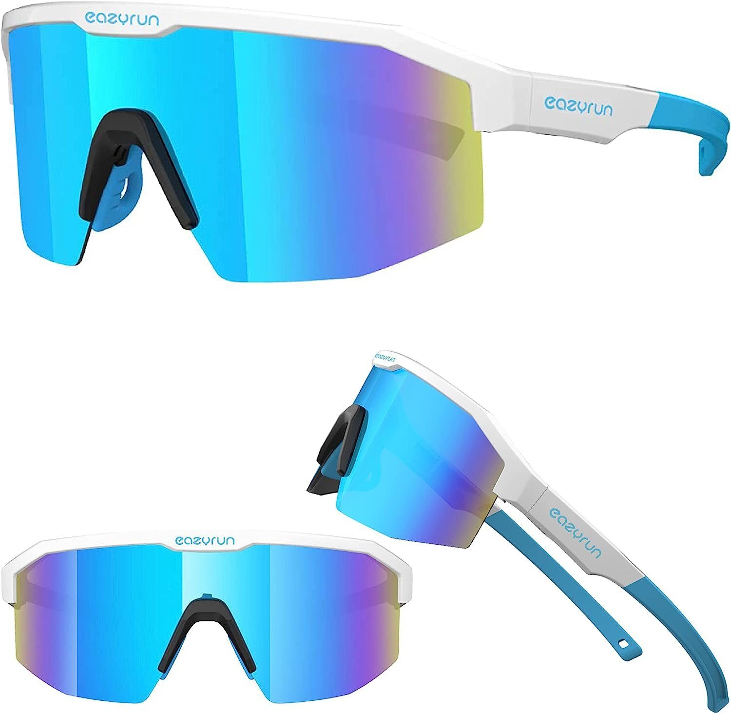 Sportbrille & EyeAm für F24D-WT MTB Damen UV-Schutz & Laufen, Fahrradbrille Outdoor, (Modell: für 400 Herren EAZYRUN), Sport,