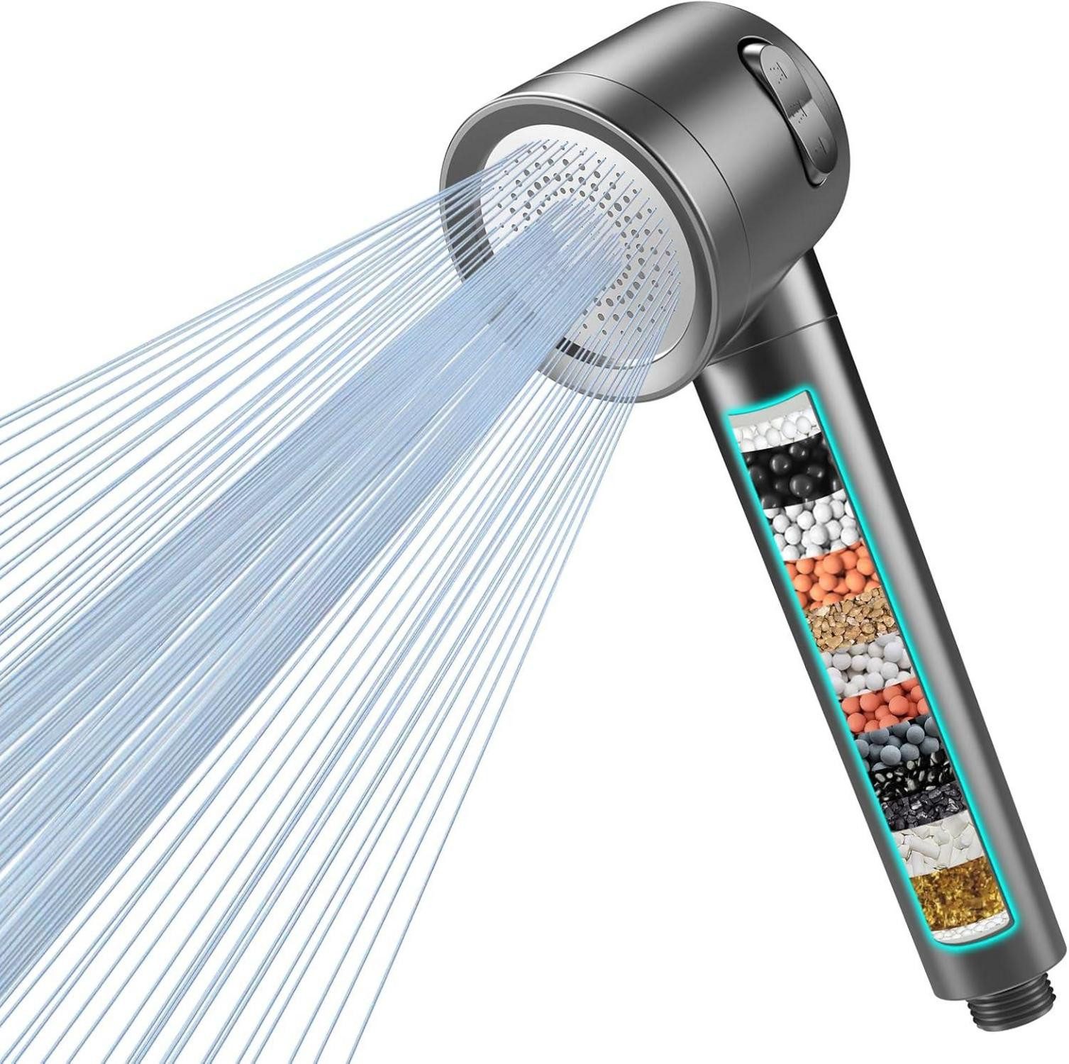 Handbrause Duschkopf mit Filter Hochdruck Handbrause 15 Schichten Filtersystem