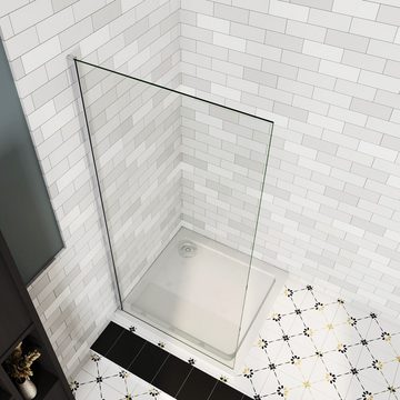 duschspa Duschwand 195cm 8mm Nano Glas ESG Seitenwand Duschtrennwand Walk in Dusche, Einscheibensicherheitsglas, Sicherheitsglas, (Set), Glas, Nano Glas