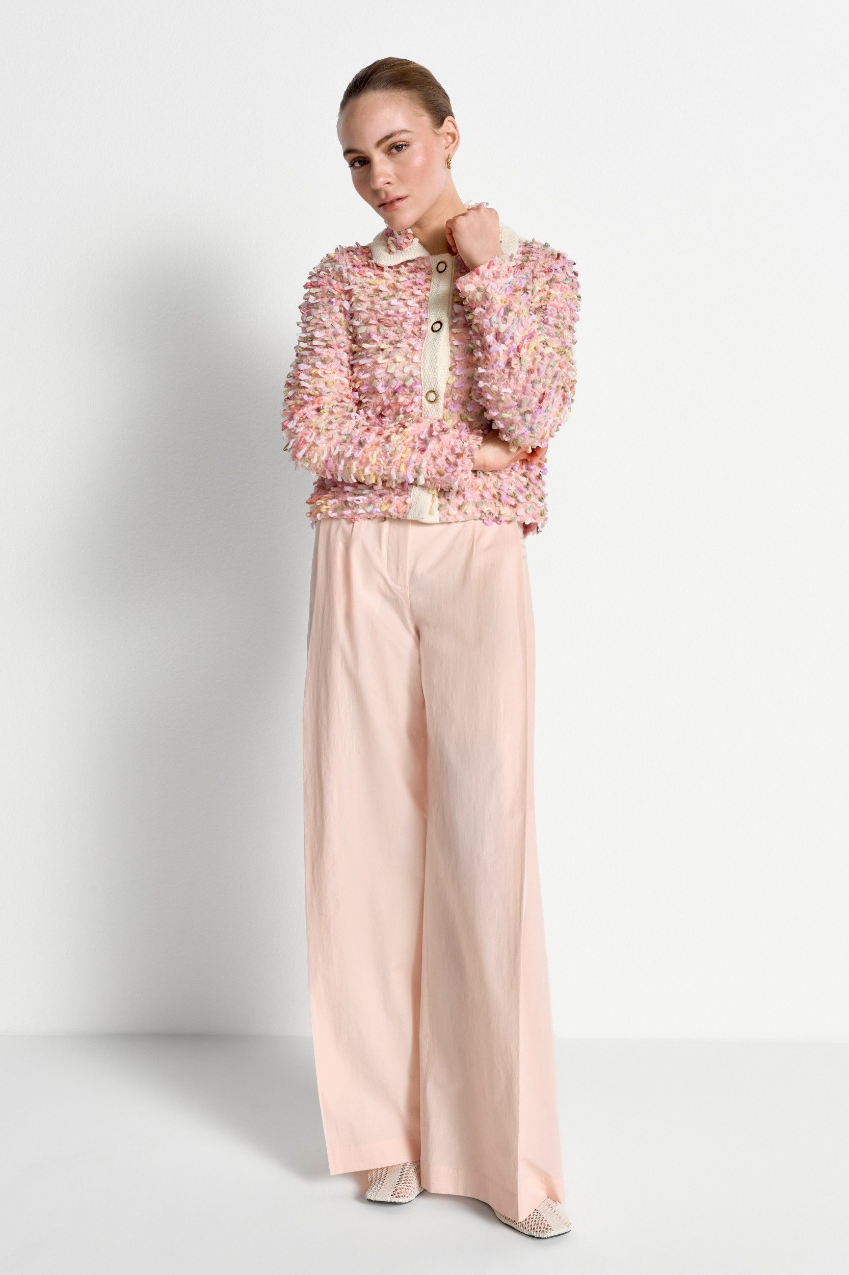 RICHROYAL Sweatblazer Short multi color loop jacket, soft papaya günstig online kaufen