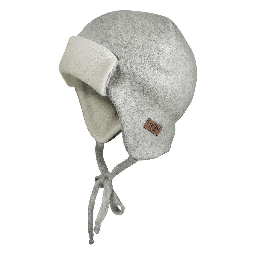 MAXIMO Strickmütze GOTS MINIParkacap Baumwollfleece, Teddyfutter, Ba