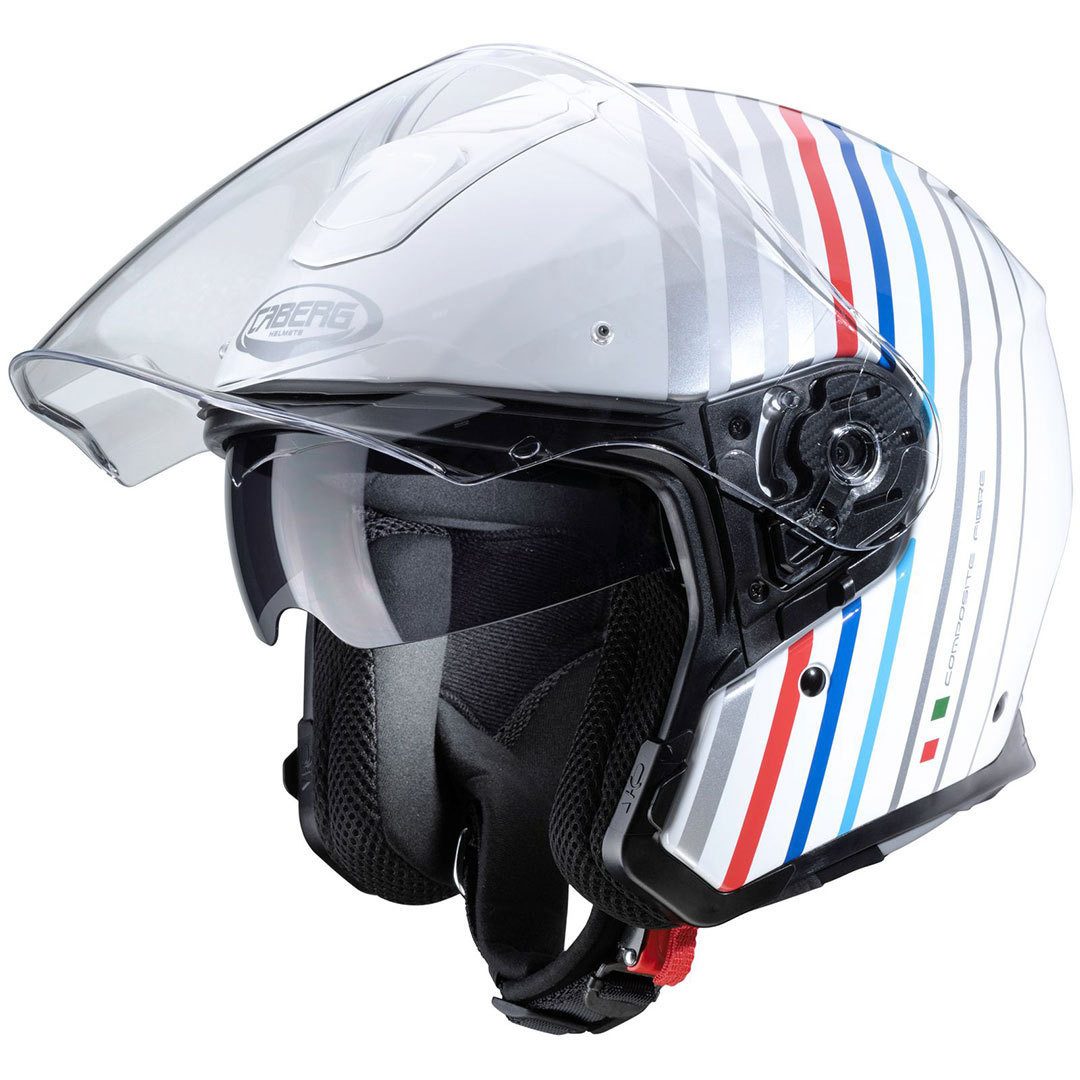 Caberg Motorradhelm Flyon Bakari Jethelm, Vorbereitet Für Kommunikationssystem,integriertes Sonnenvisier
