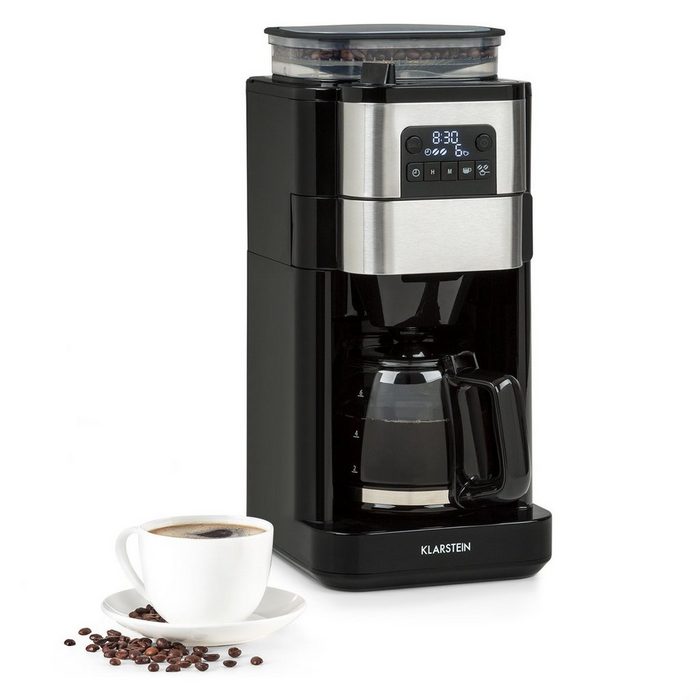 Klarstein Filterkaffeemaschine KG13-Taste-6 Kaffeemaschine mit integriertem Mahlwerk für bis zu 6 Tassen Kaffee