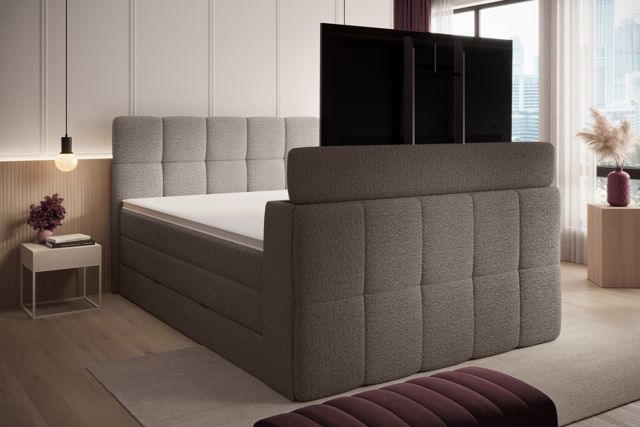 wonello Boxspringbett Madison 3 mit TV-Lift, günstig online kaufen