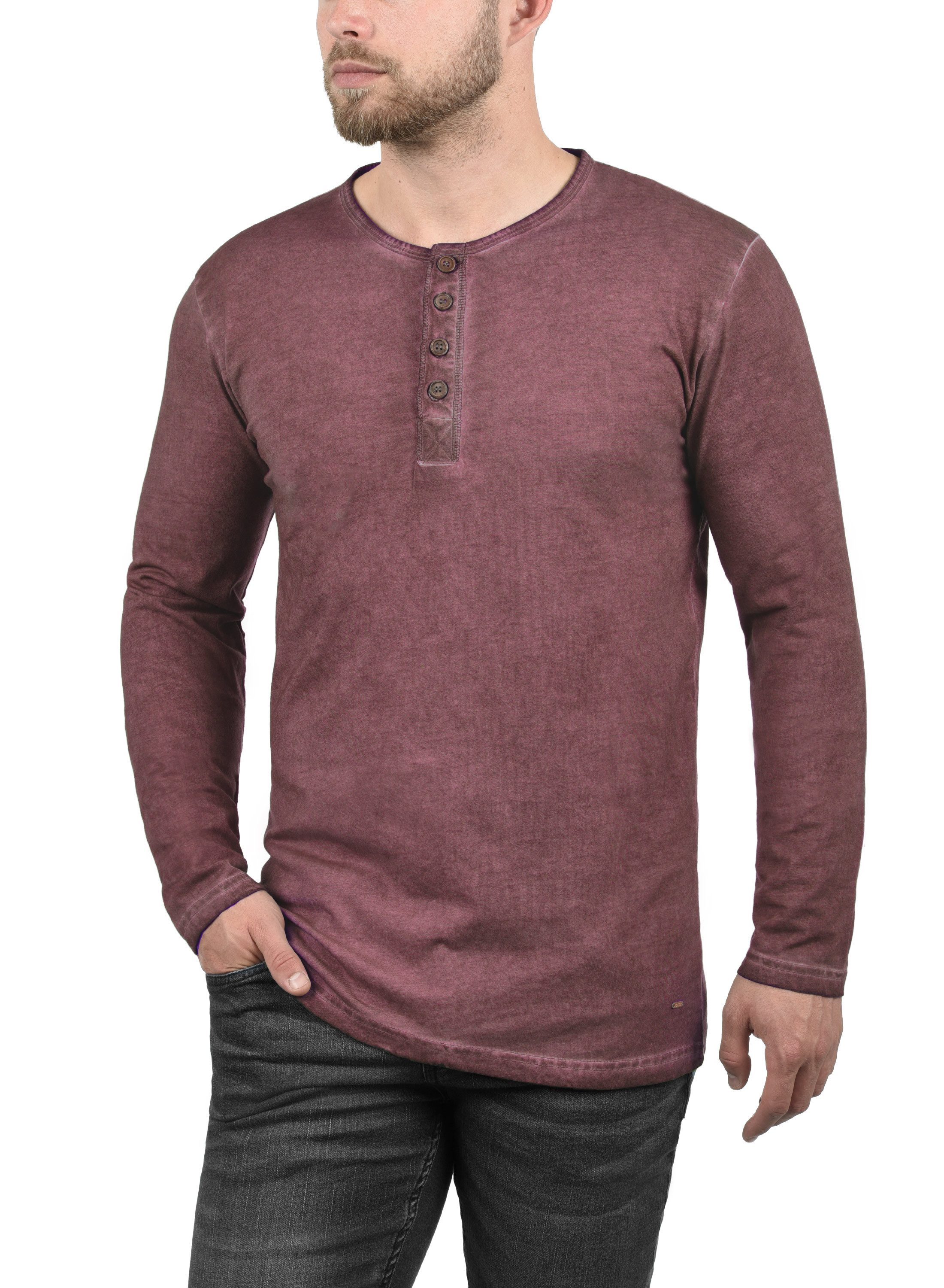 !Solid Rundhalsshirt SDTimur Longsleeve mit Used-Look günstig online kaufen