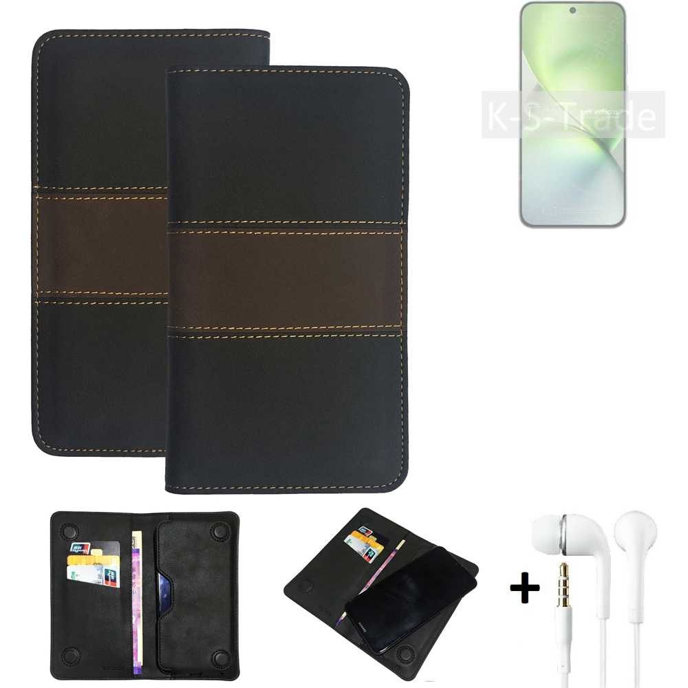 K-S-Trade Handyhülle für Vivo X200 Pro mini, Handyhülle + Kopfhörer Schutzhülle Walletcase Bookstyle Tasche