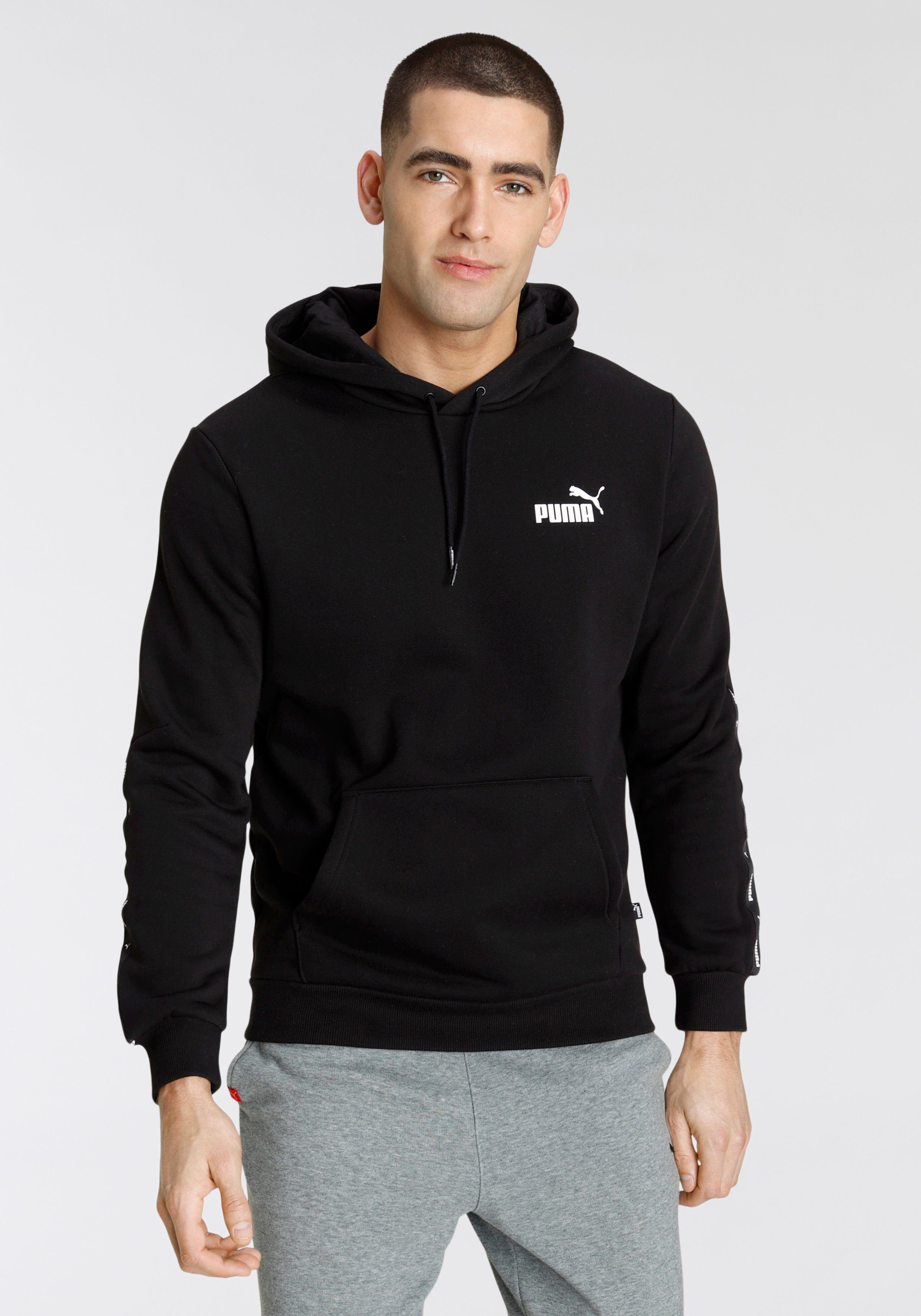 Puma FL Kapuzensweatshirt TAPE Black ESS+ HOODIE PUMA