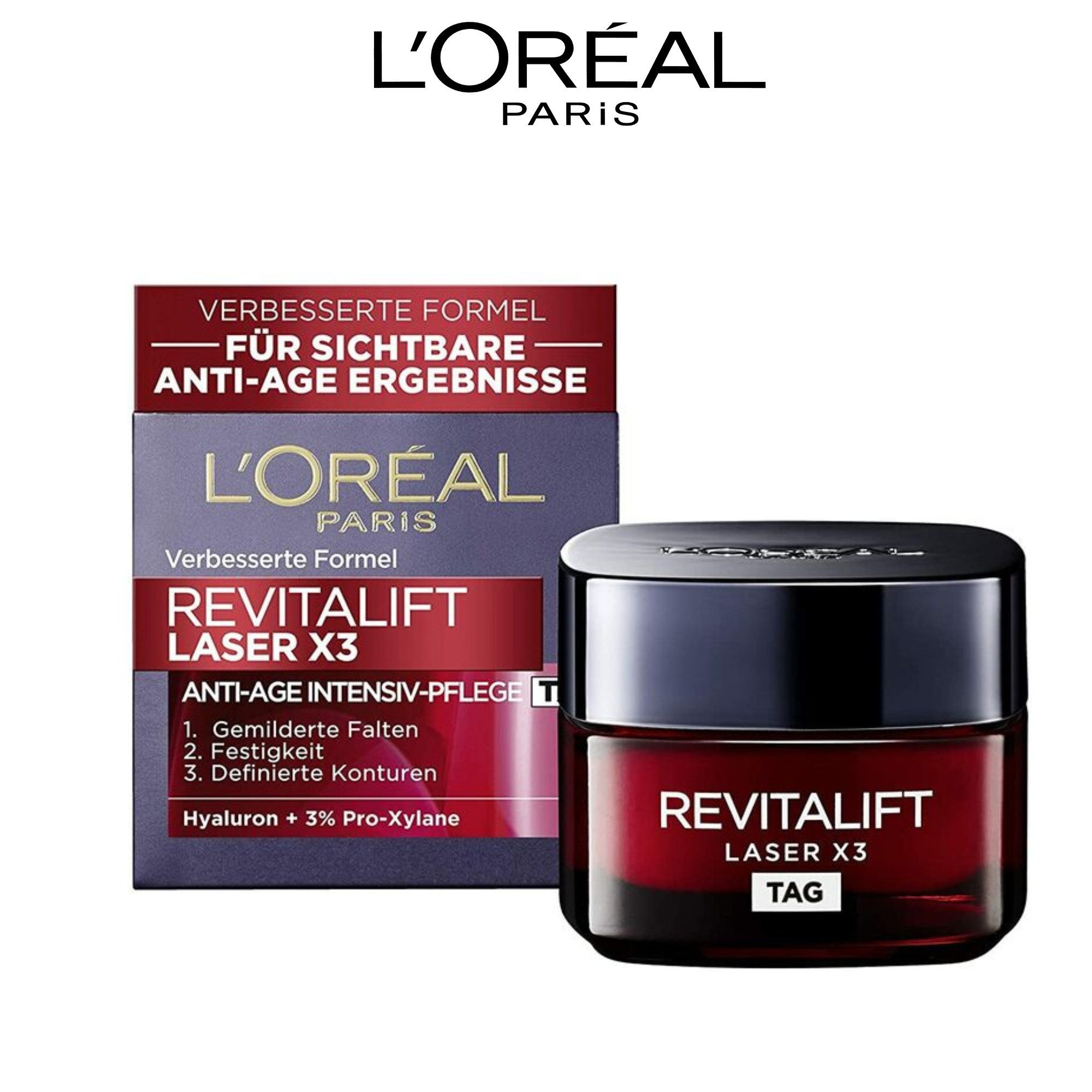 L'ORÉAL PARIS Anti-Aging-Creme RevitaLift Laser X3 Anti-Age Intensiv-Pflege Tag, 50ml mehr