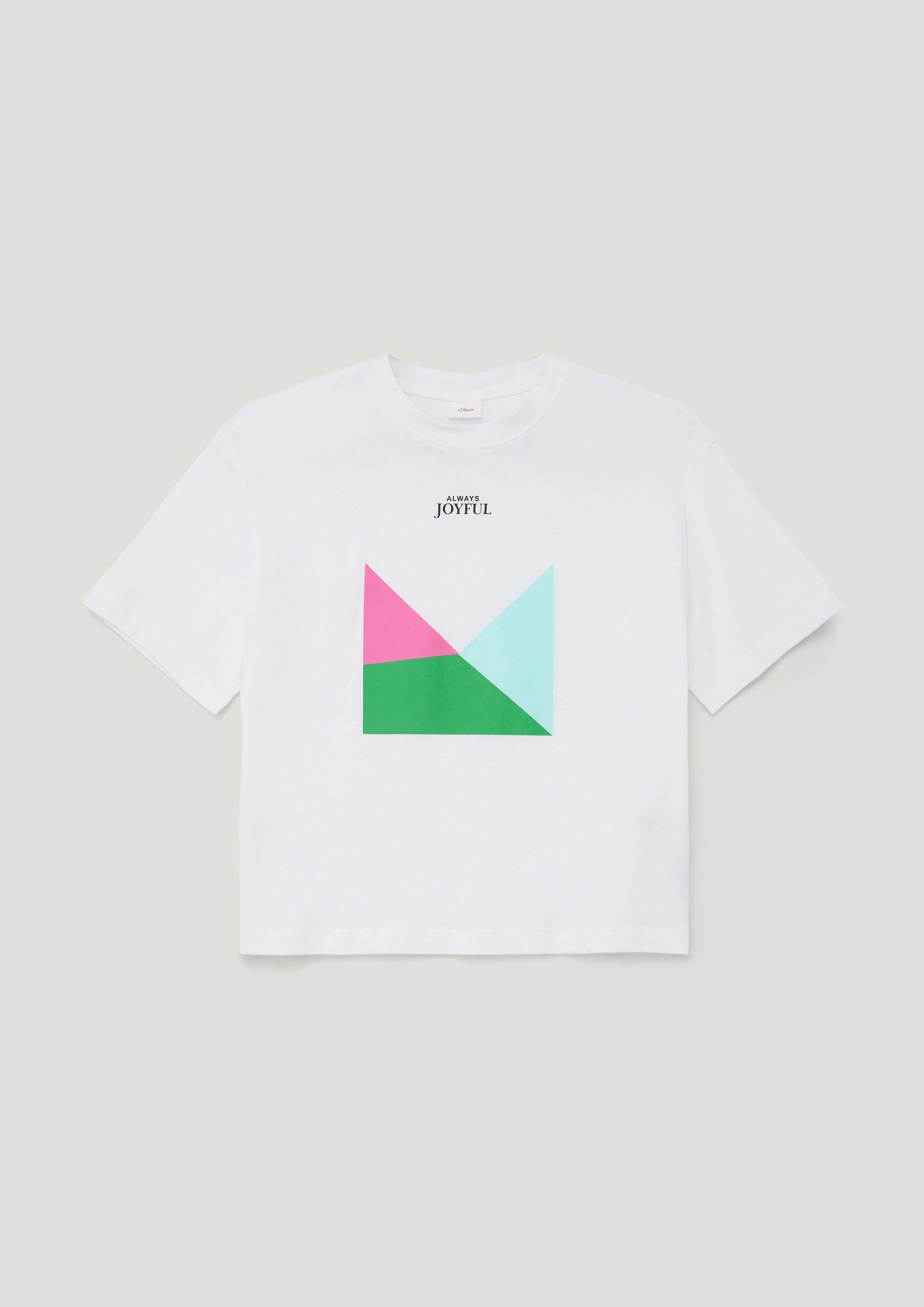 s.Oliver Kurzarmshirt T-Shirt Jerseyshirt mit Frontprint