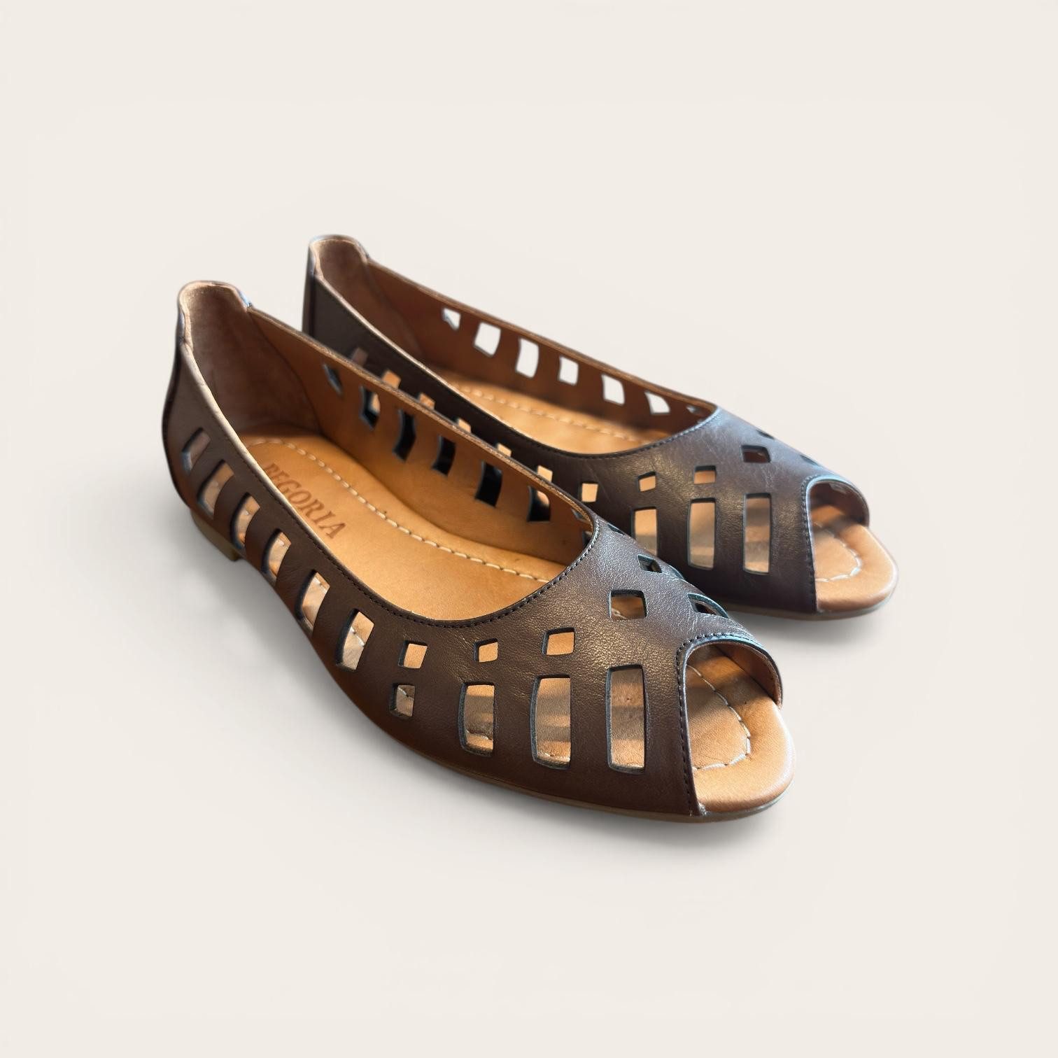 Begoria Begoria Fiorella - Atmungsaktive Damen Ballerina aus Leder Ballerina