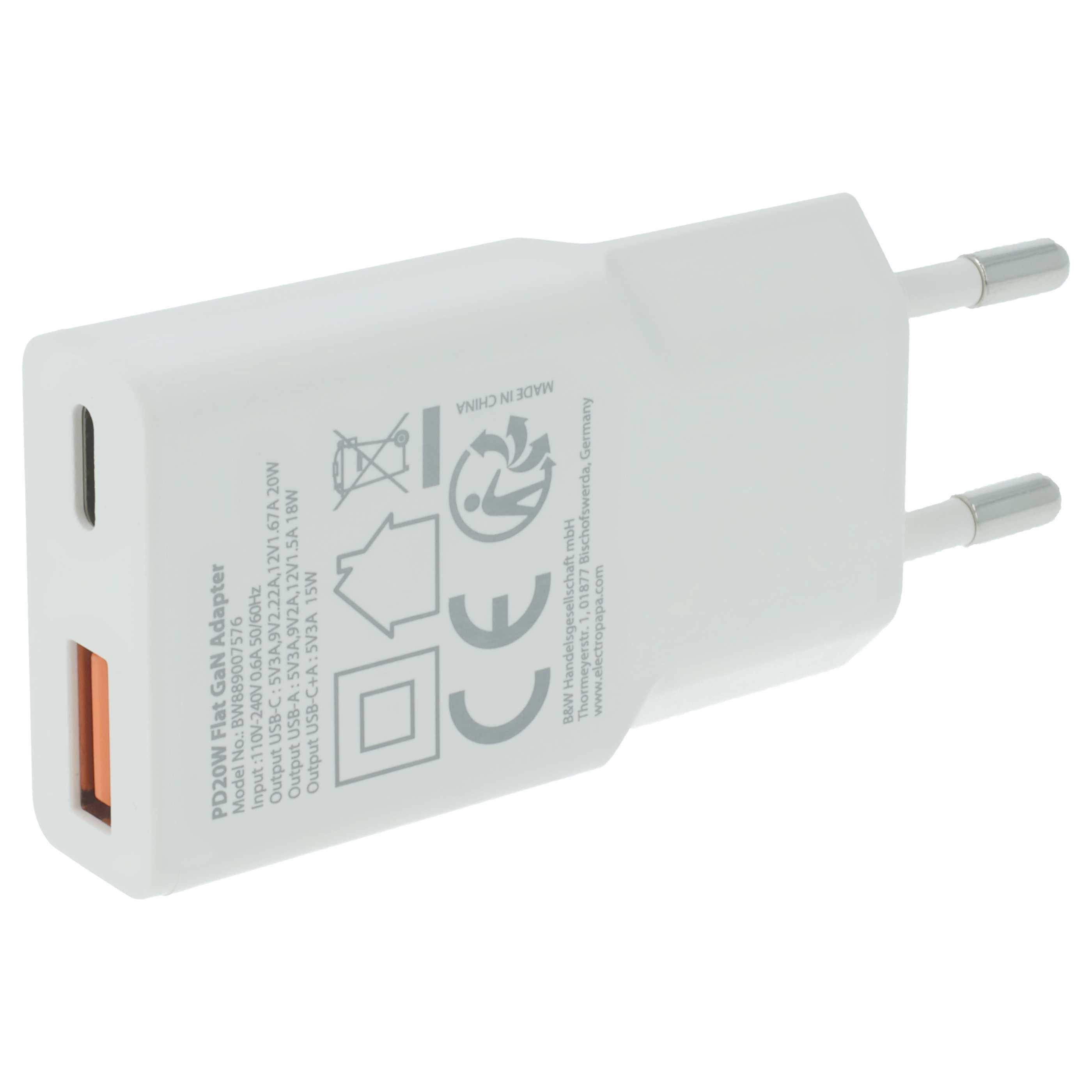 vhbw Ladegerät für Kopfhörer / Tablet / Notebook / Computer / Universal-Netzteil