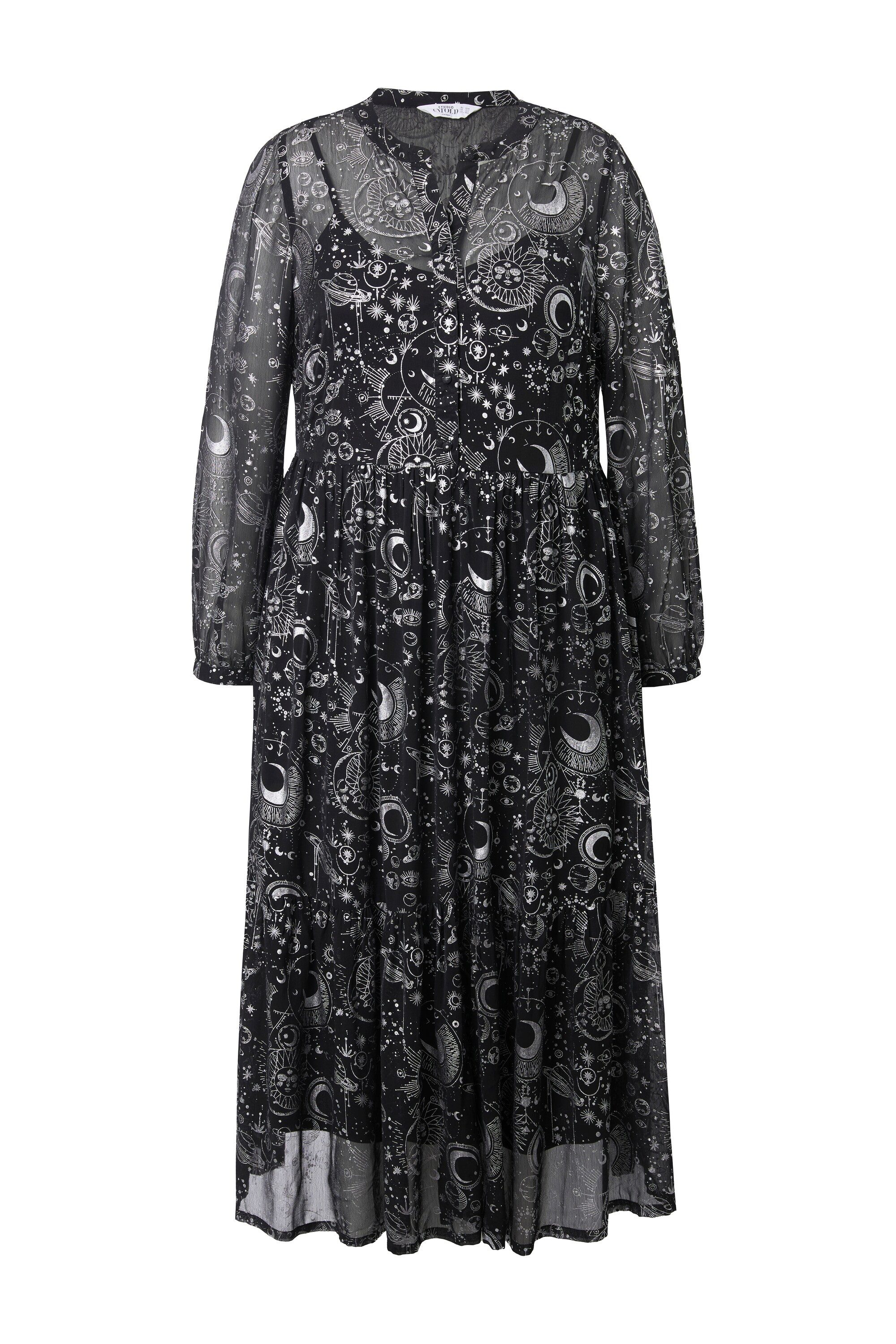 Studio Untold Jerseykleid Maxikleiddoppellagig Astroprint günstig online kaufen