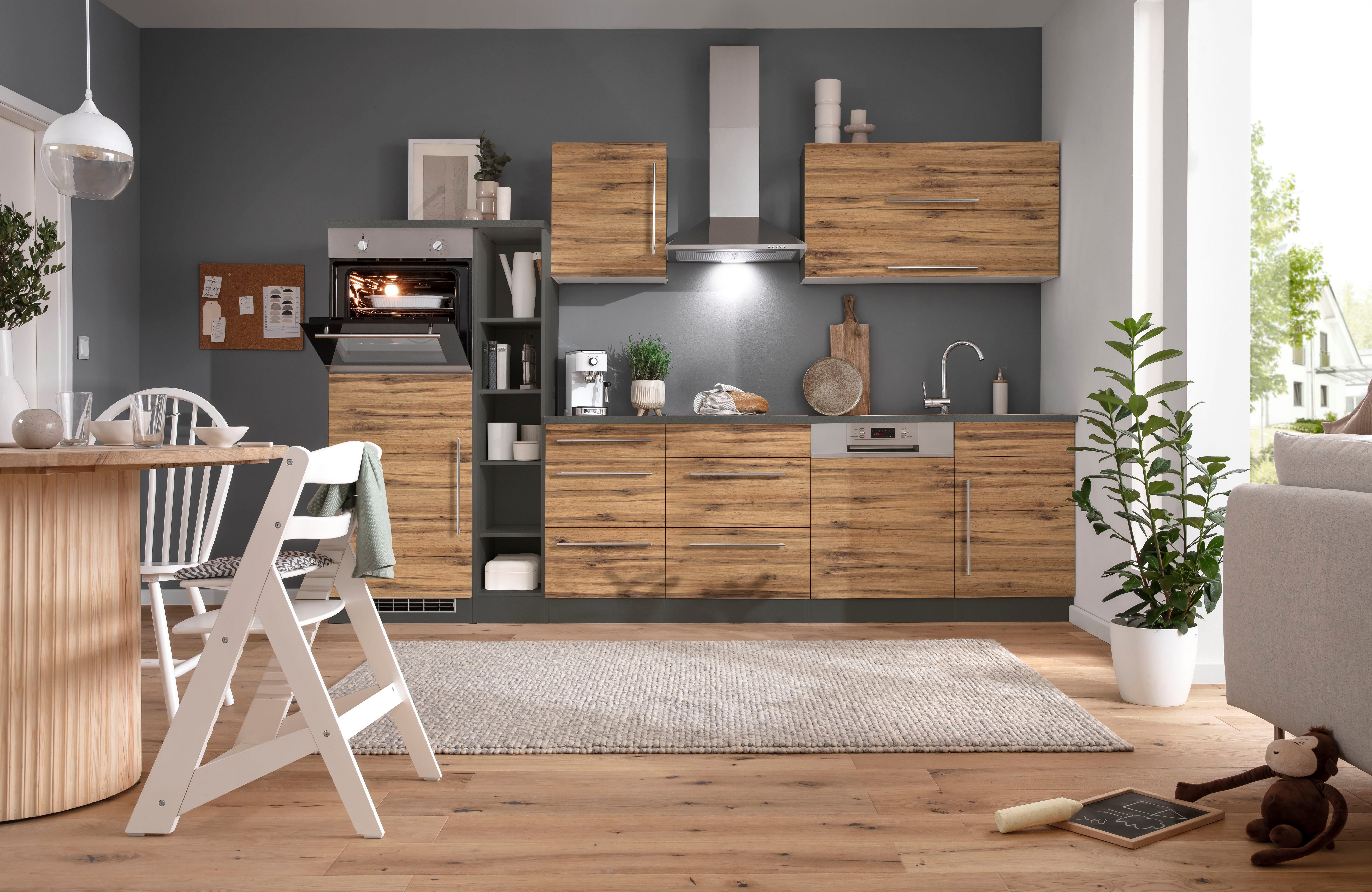 KOCHSTATION Küchenzeile KS-Samos, Breite 310 cm, günstig online kaufen
