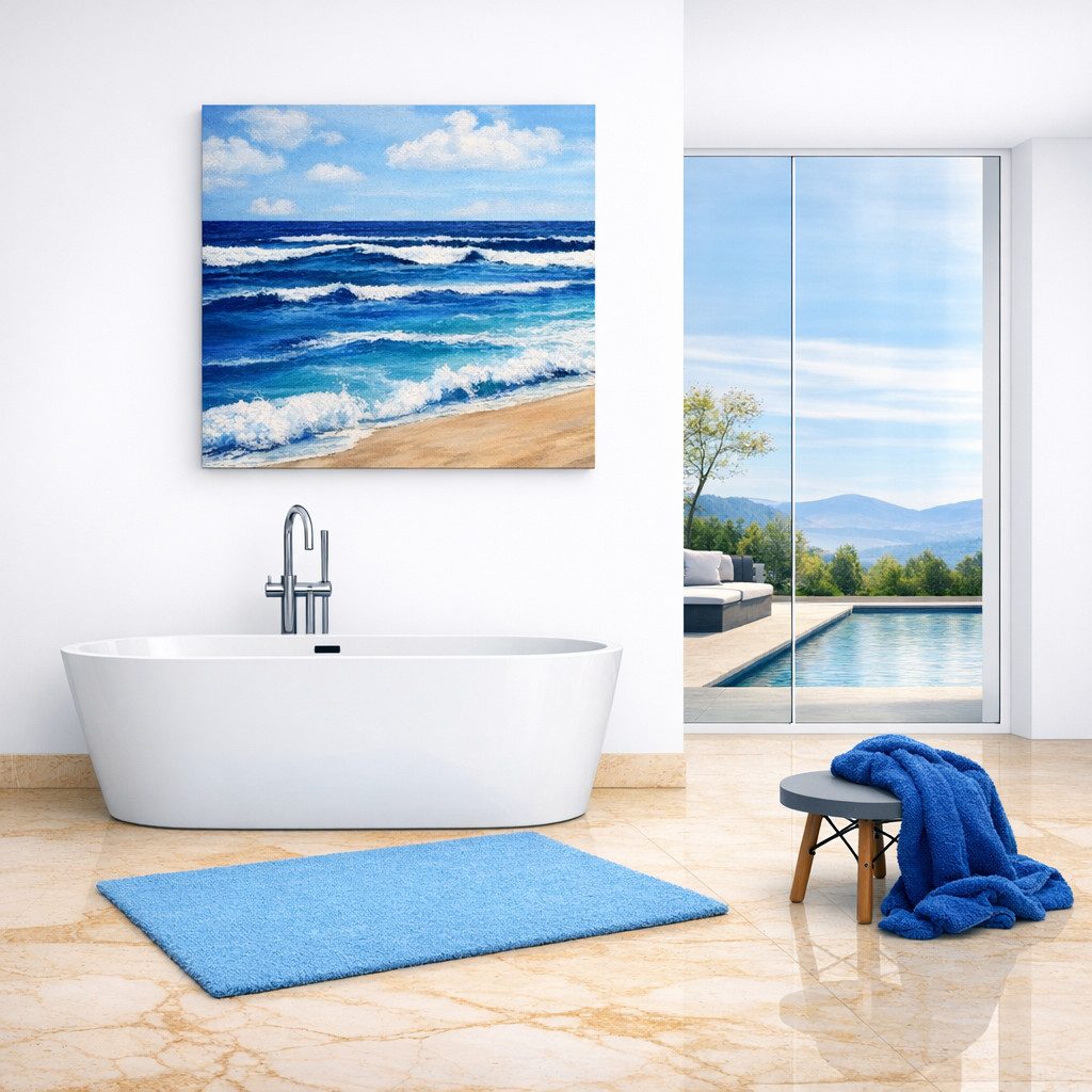 welltime Badewanne Tavira, Freistehend, (170x74x60 (LxBxH), Sanitäracryl, mit Pop Up Ventil