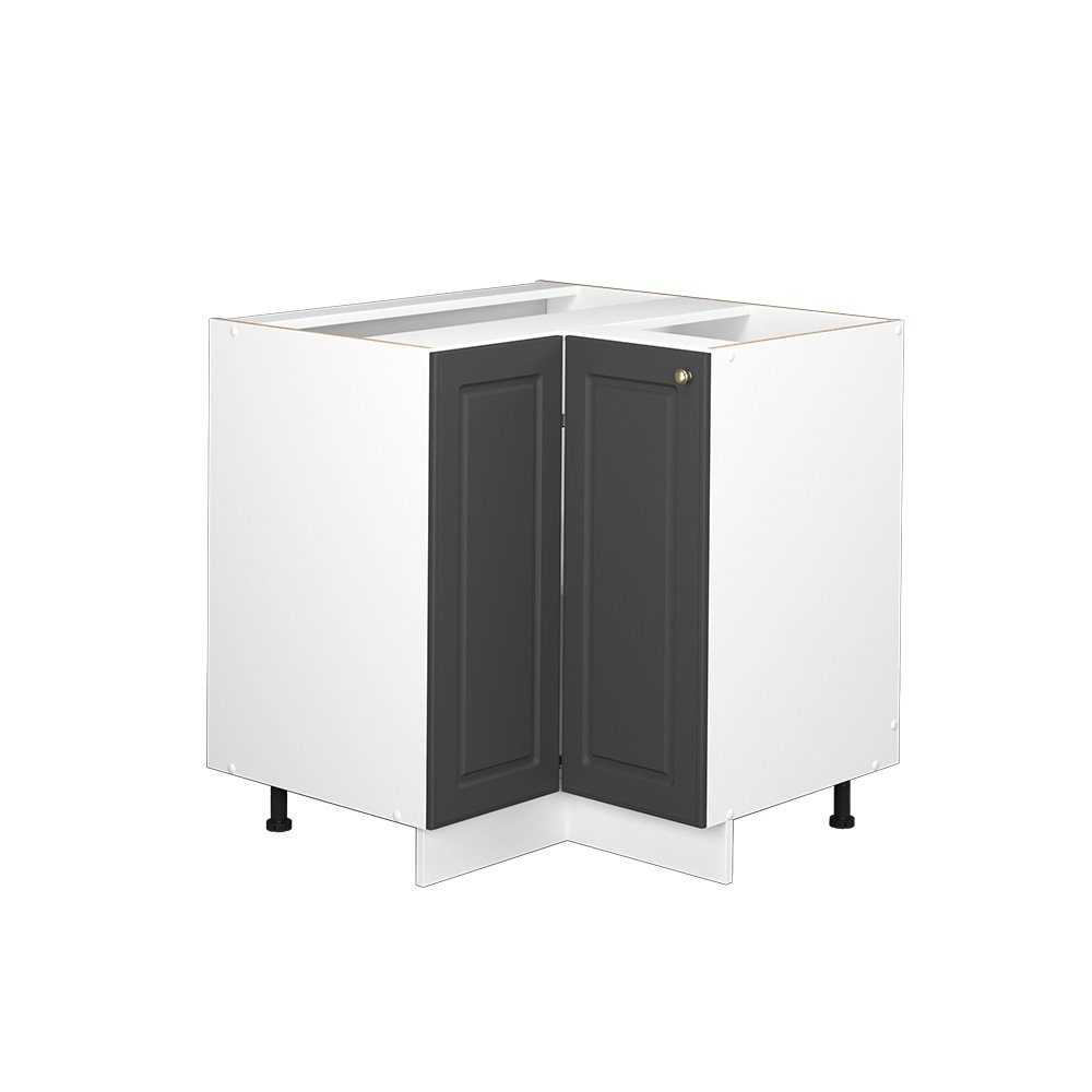 Vicco Eckunterschrank Fame-Line, Anthrazit-Gold/Weiß, 80.5 cm ohne Arbeitsplatte (1-St)