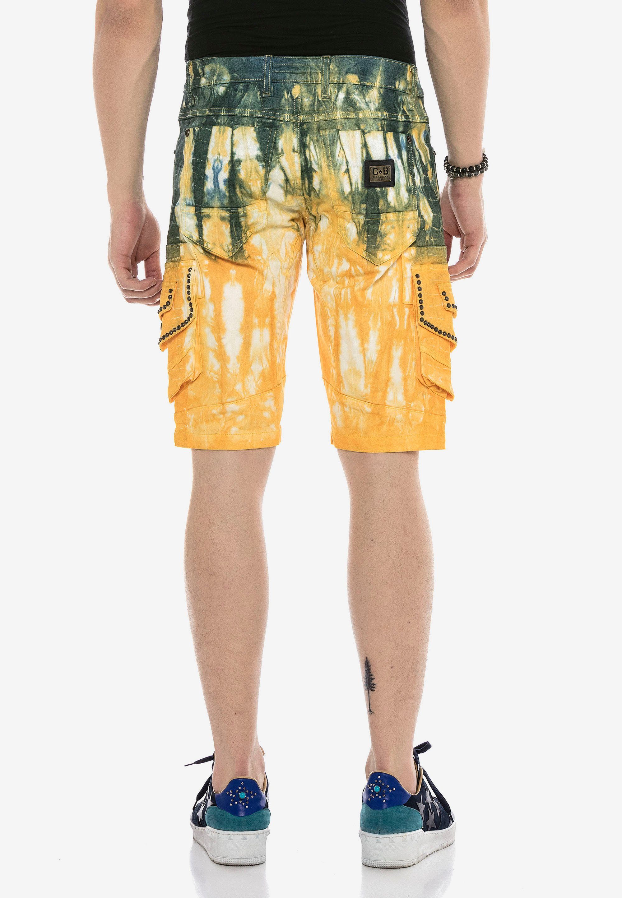 Cipo & Baxx Shorts Batik-Look auffälligen im