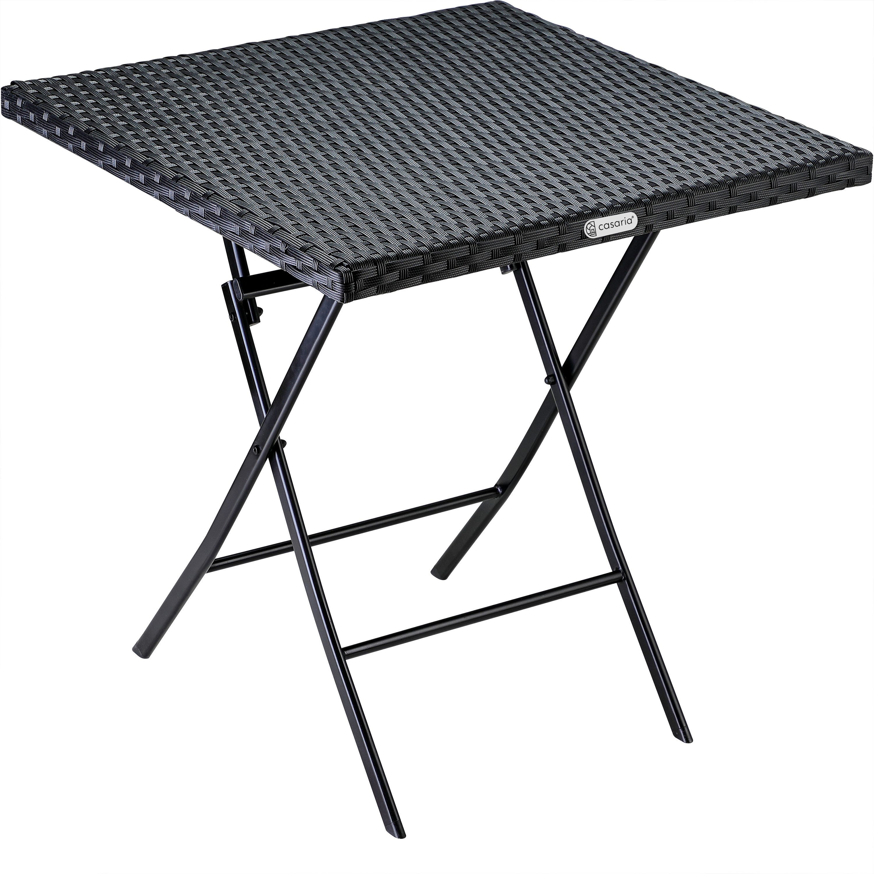 Casaria Klapptisch Rom (1-St), Polyrattan 65x65cm günstig online kaufen