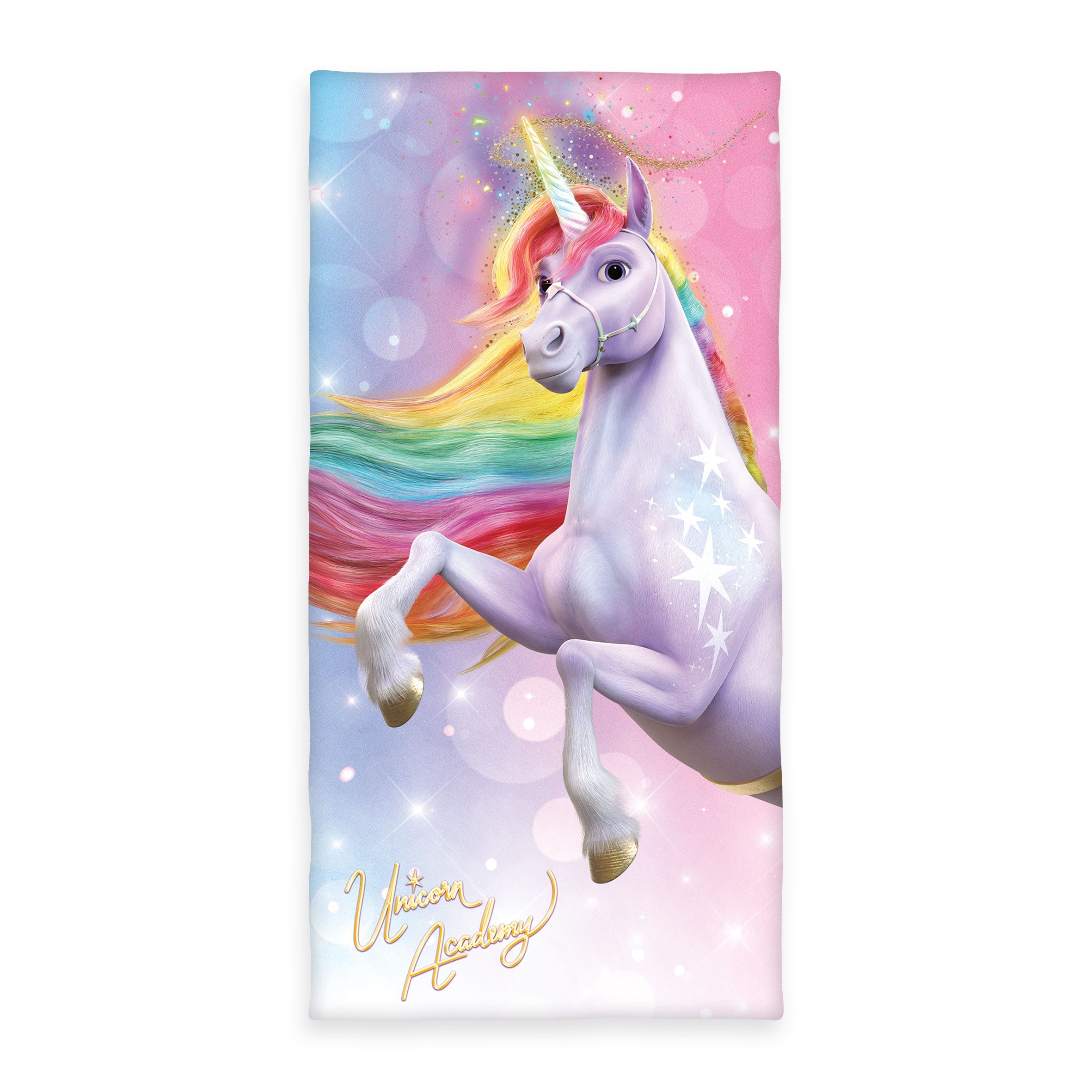 Stoffschmiede Handtuch - Unicorn Academy ‘Magic’ – 75×150 cm, Velours, 100% Baumwolle