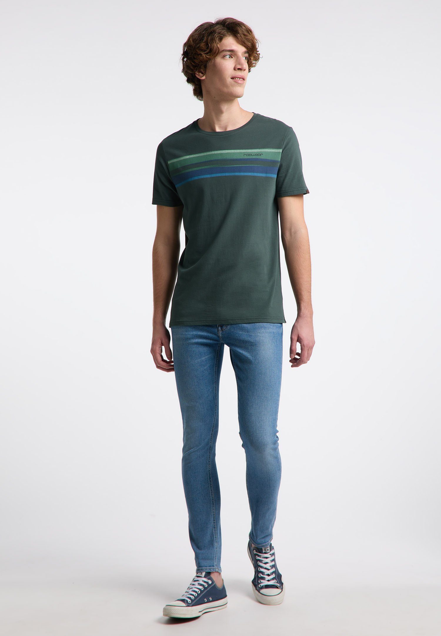 Ragwear T-Shirt HAKE ORGANIC GOTS Nachhaltige & Vegane Mode 5021 dark green