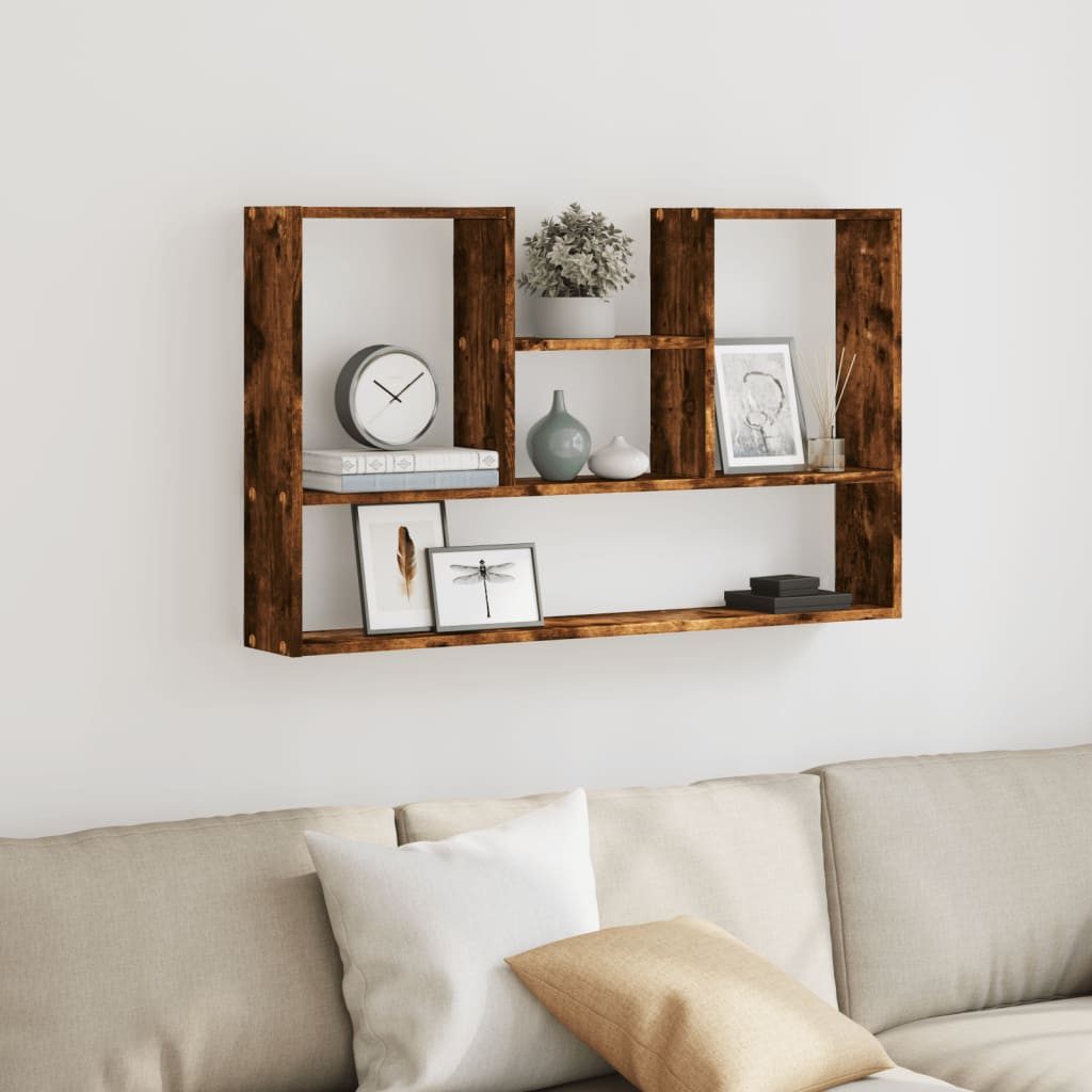 vidaXL Regal Wandregal Räuchereiche 99x15x60 cm günstig online kaufen
