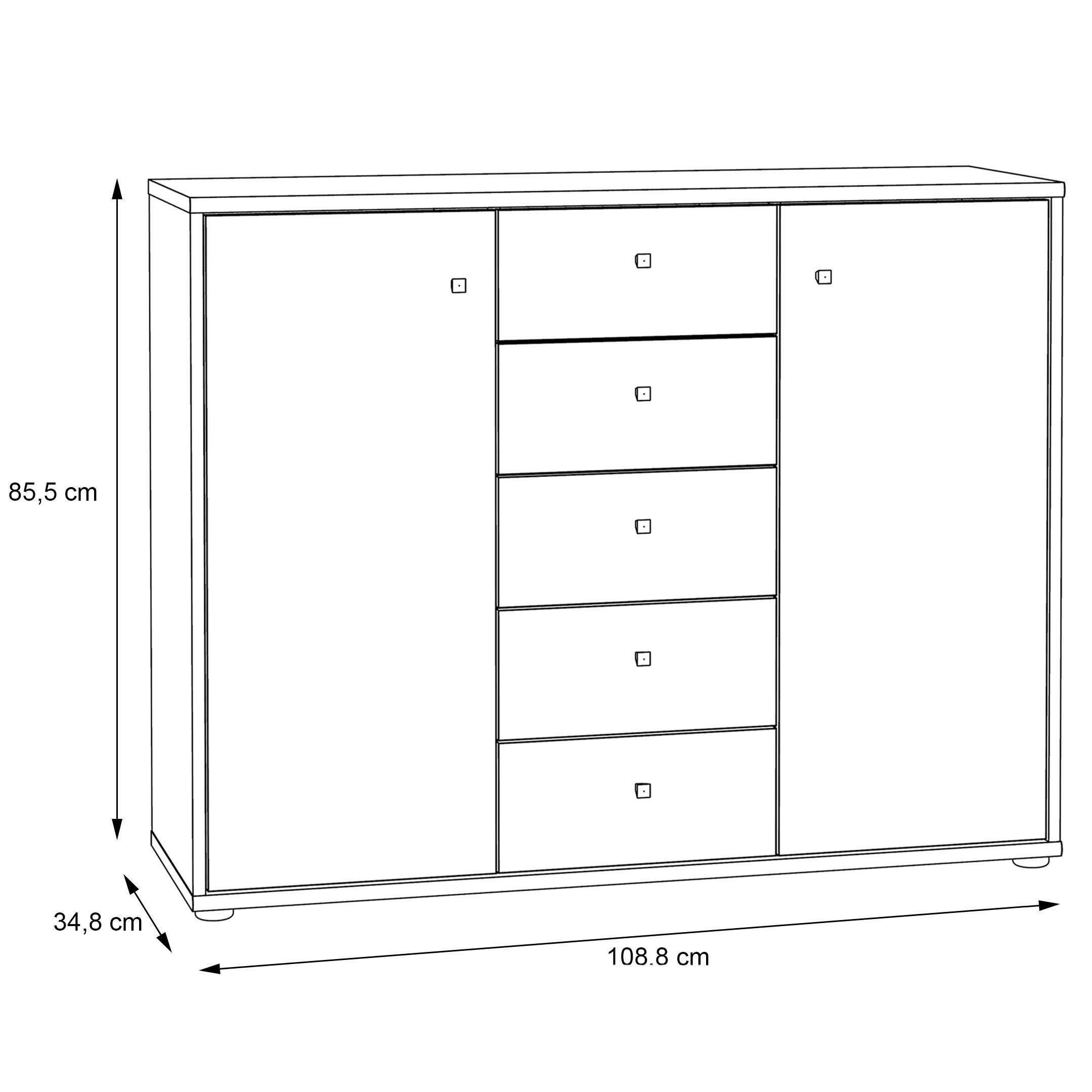 Newroom Kommode Dudley, Kommode Old Wood Modern Sideboard Highboard Büro