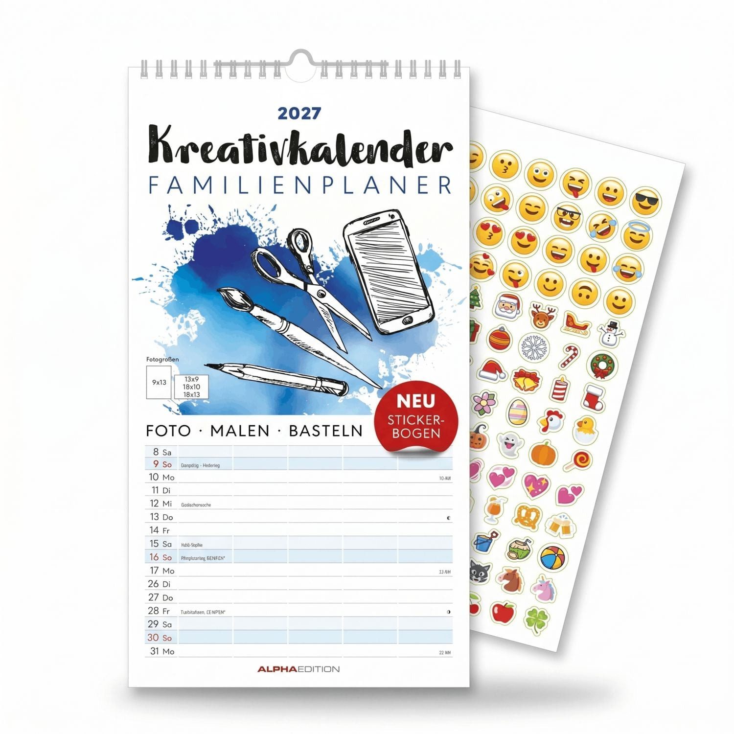 Familienkalender Kreativkalender Familienplaner 2027