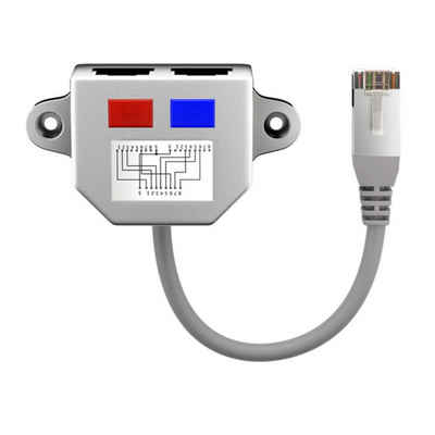 Goobay Kabel-Splitter, Y-Adapter, Ethernet + ISDN, geschirmt Adapter