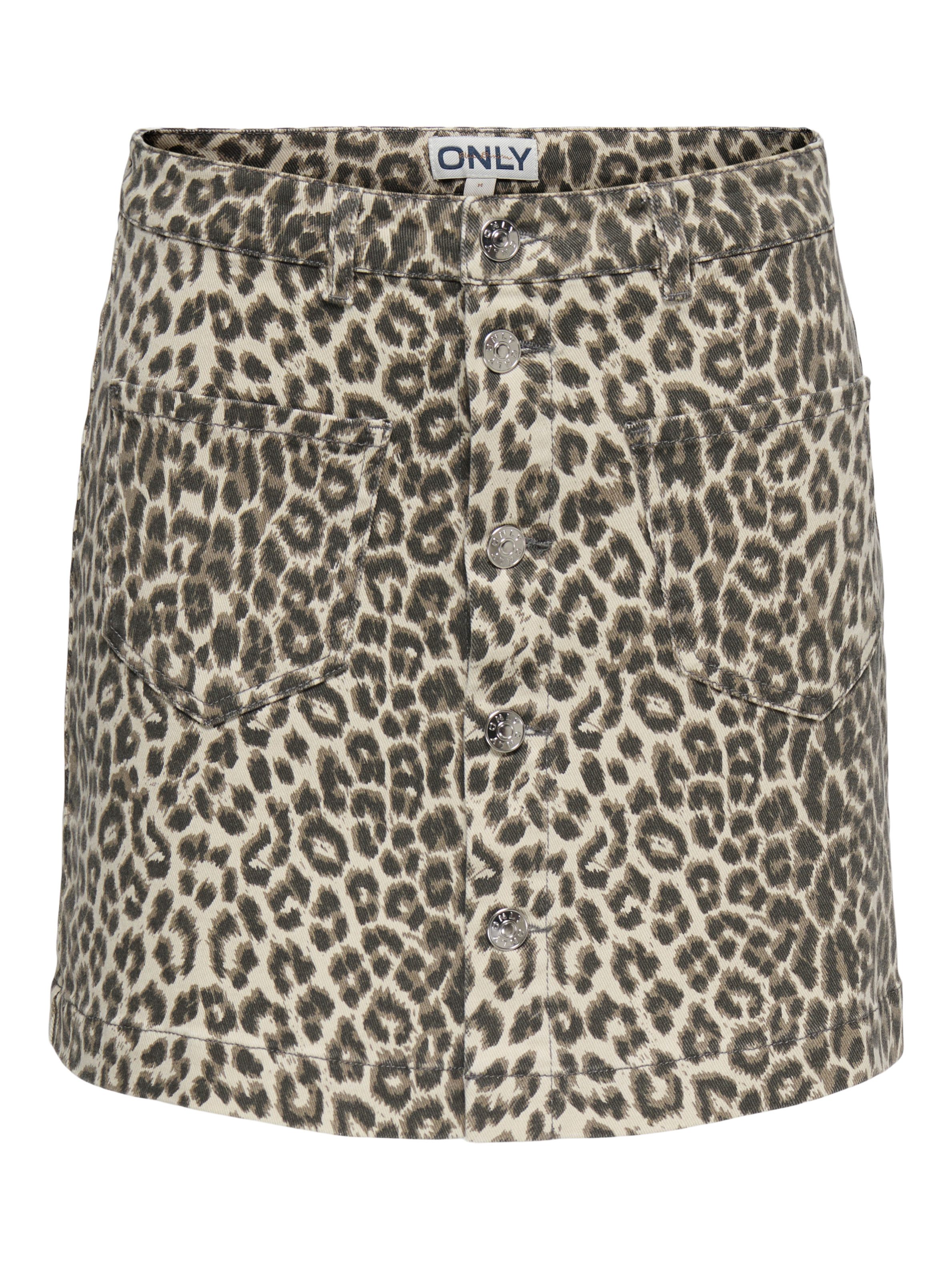 ONLY Minirock ONLAMAZING HW LEO SKIRT PNT Baumwollmischung, High Waist günstig online kaufen