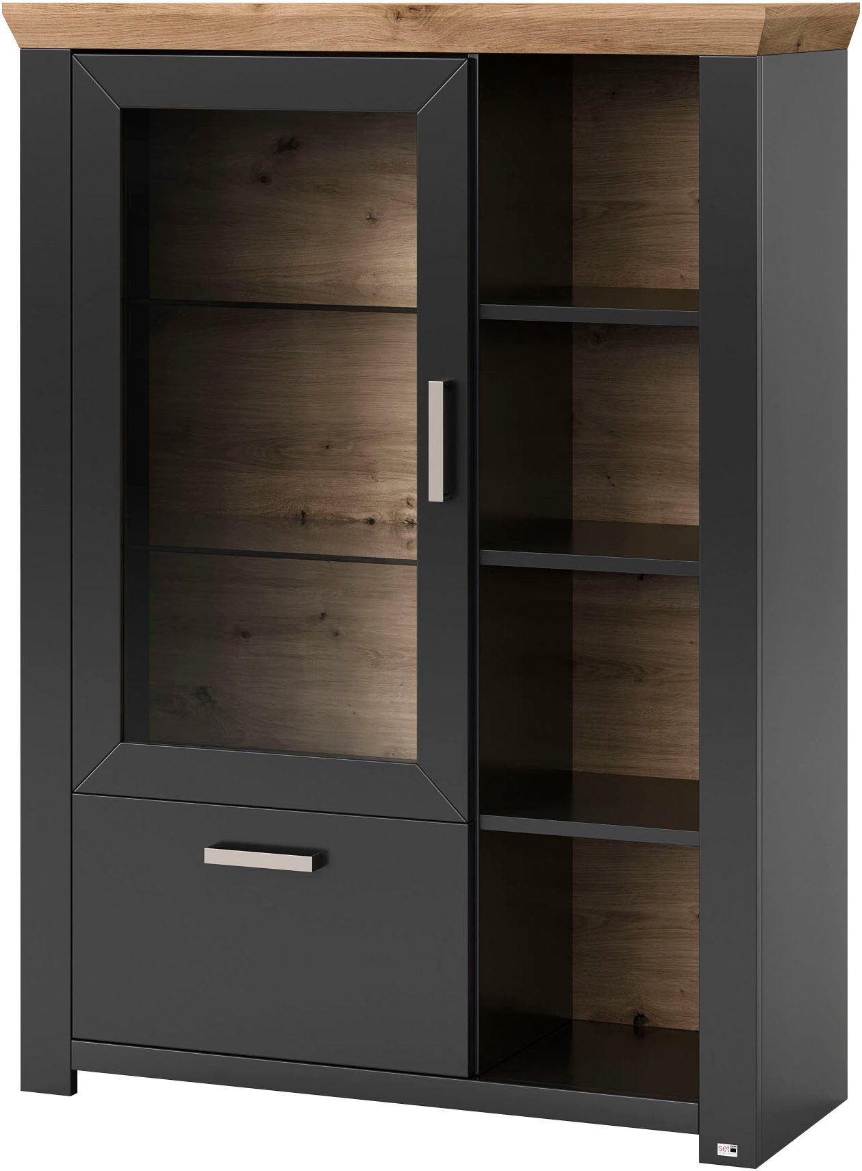 set one by Musterring Highboard "York", Typ 13 und 14, mit Glastür und Schu günstig online kaufen