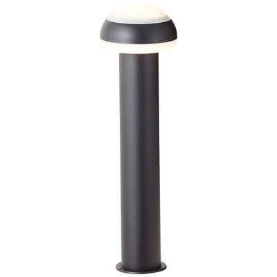 Brilliant Außen-Stehlampe Ilton, Ilton LED Außensockelleuchte 50cm sand schwarz, Edelstahl/Kunststoff