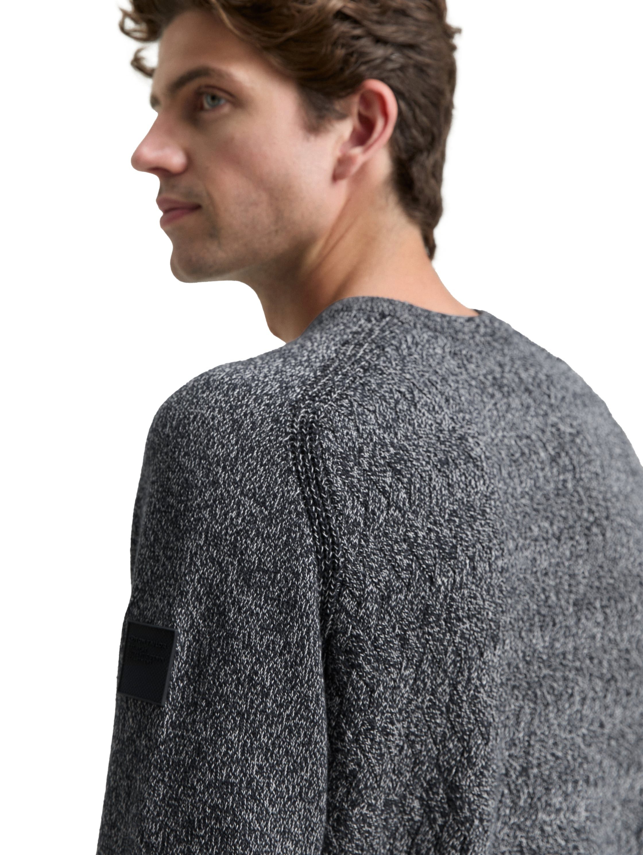 TOM TAILOR Strickpullover mit Logo Stickerei am Arm