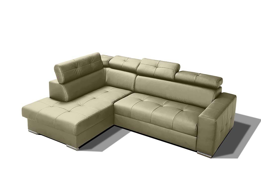 JVmoebel Ecksofa, Ecksofa Sofas Beige L Couchen Polsterung Wohnzimmer Form Couch