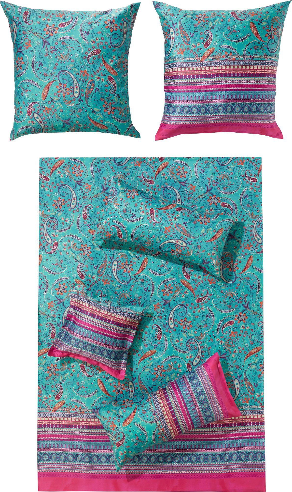 Bassetti Bettwäsche Bettwäsche "Burano", Mako-Satin, Paisley günstig online kaufen