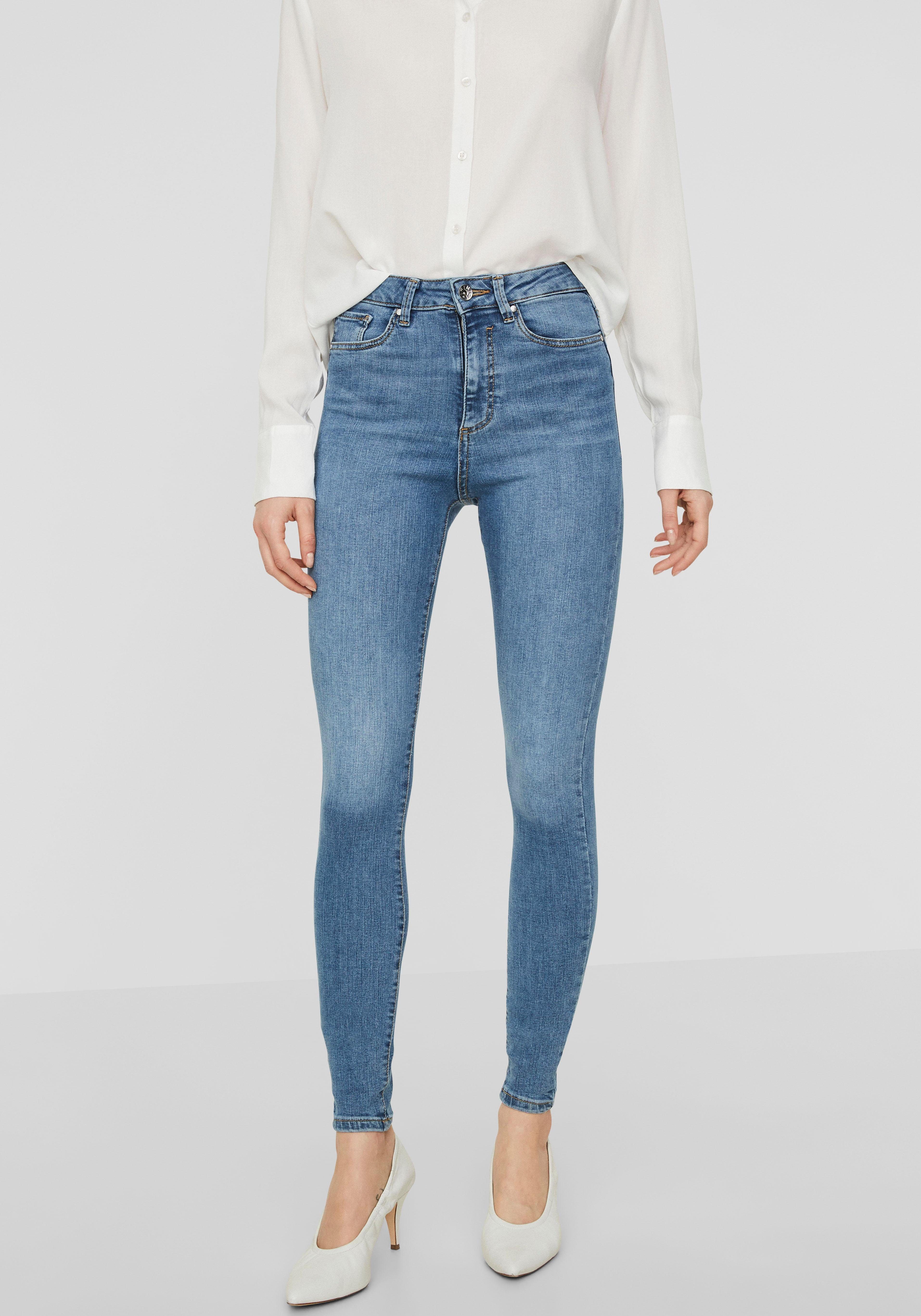 High-waist-Jeans Vero denim light Moda VMSOPHIA blue
