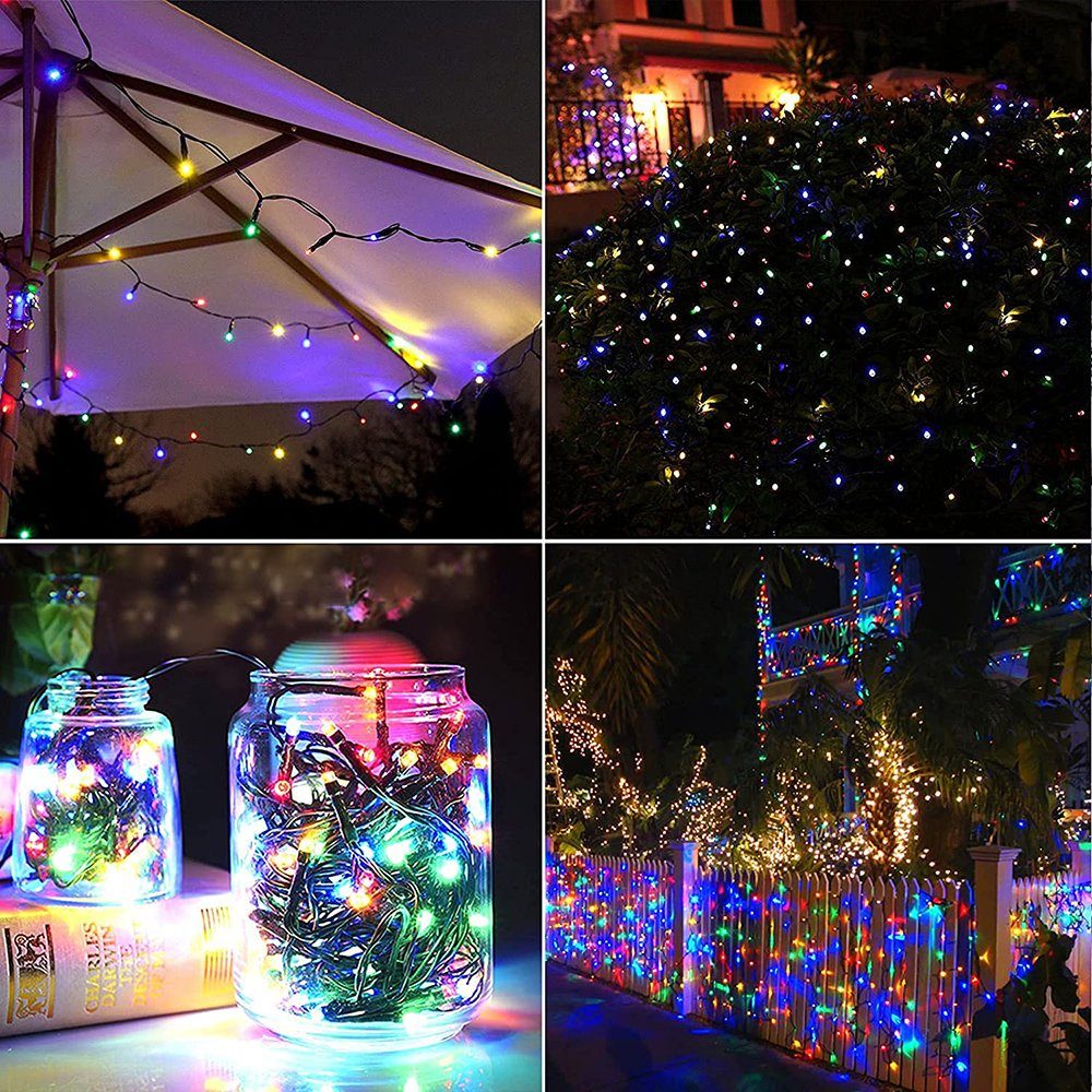 Laybasic LED-Lichterkette LED-Lichterkette,LED-Lichtervorhang,LED Mehrfarbig Geschenke und und Weihnachtsbeleuchtung,8 Außen,Weihnachtsdekoration Innen für Modi