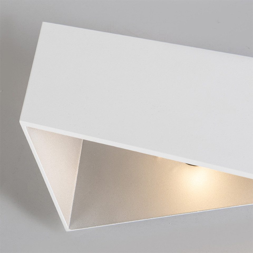 Qazqa Wandleuchte Fold, ohne Leuchtmittel, Kaltweiß, QAZQA Wand­leuchte, g9, Weiß, Aluminium, Design