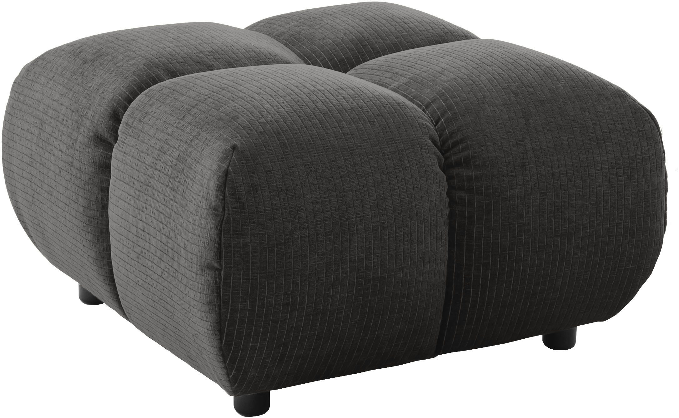 Home affaire Polsterhocker Cozy Bubble, mit eleganter Steppung, weich gepolstert, 73x73 cm (1 St), passend zum Sofa und dem drehbaren Sessel der Graceland-Serie