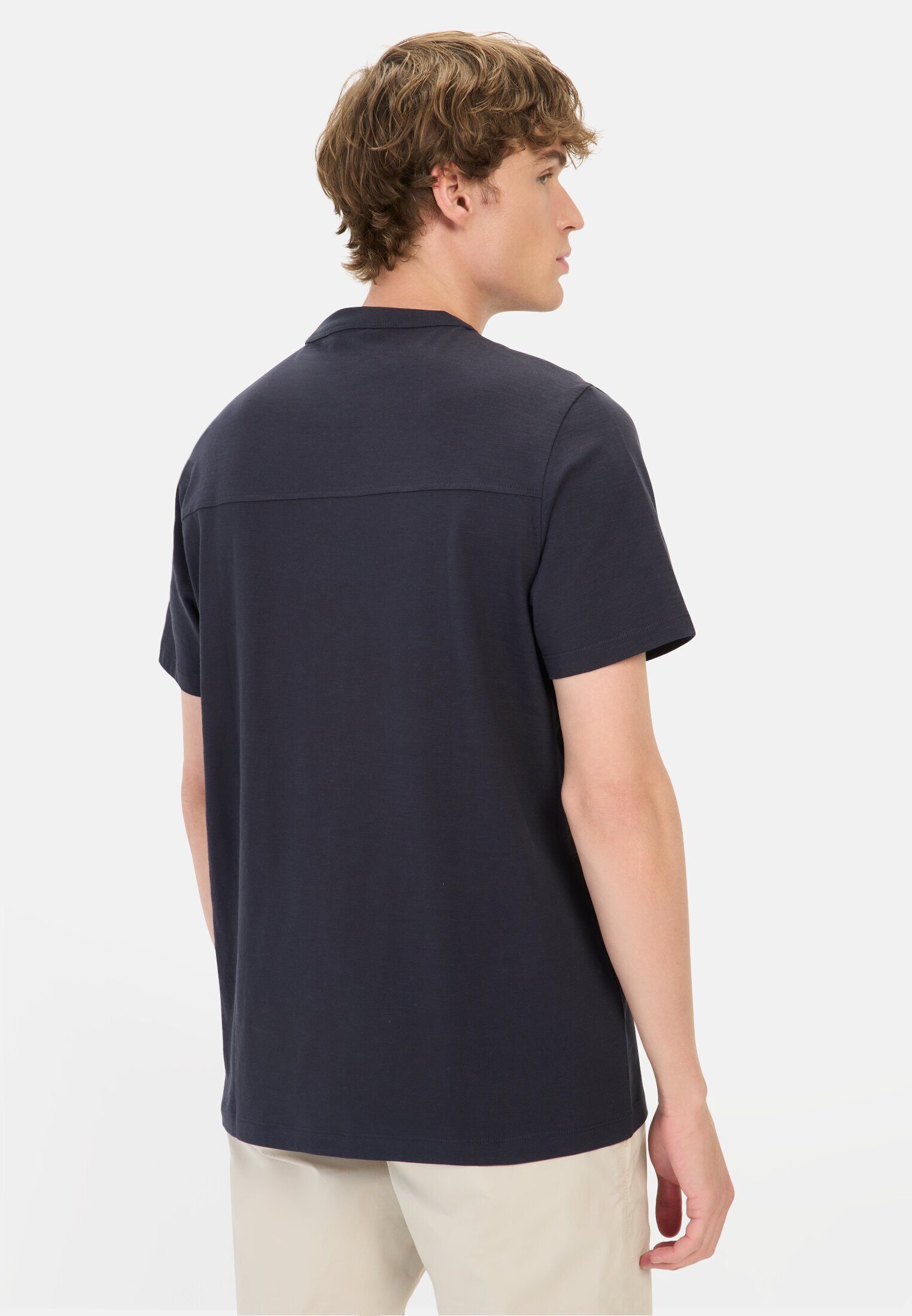 camel active T-Shirt aus reiner Baumwolle Kurzarm